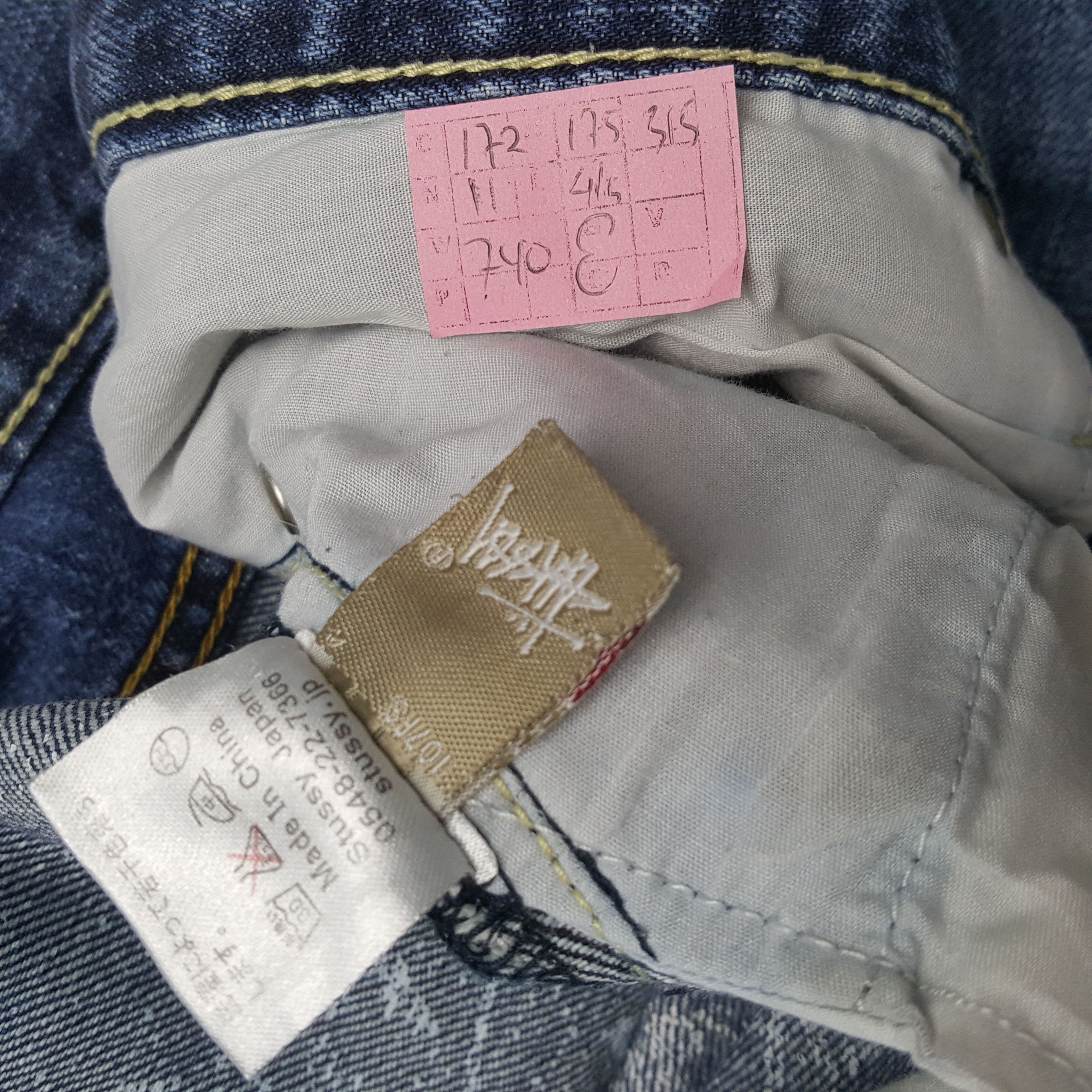 Stussy × Vintage STUSSY Streetwear Skateboard Style Distressed Jeans Size US 35 - 13 Thumbnail