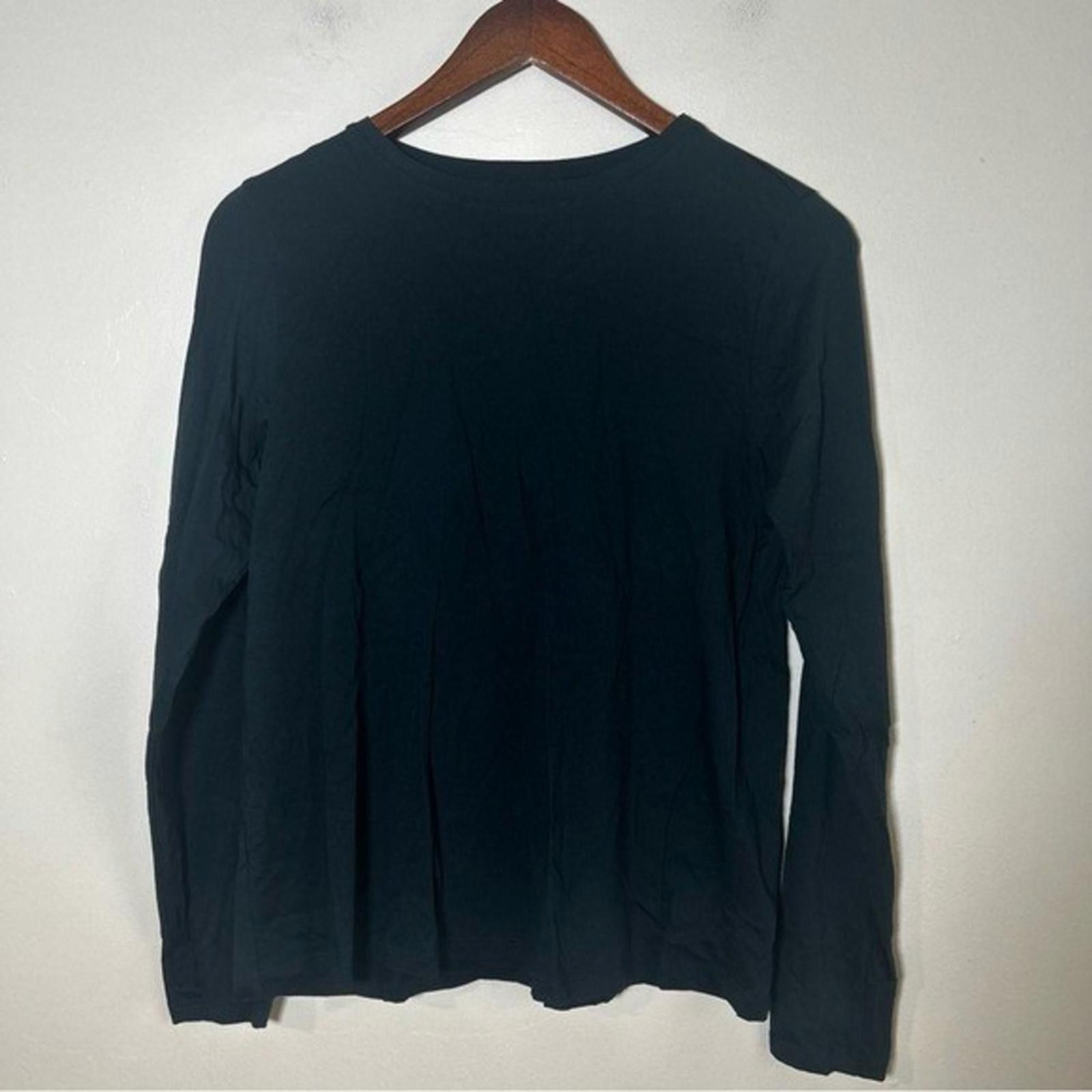 Eileen Fisher EILEEN FISHER Black Long Sleeve Crew Neck Top Women Small Size S / US 4 / IT 40 - 1 Thumbnail