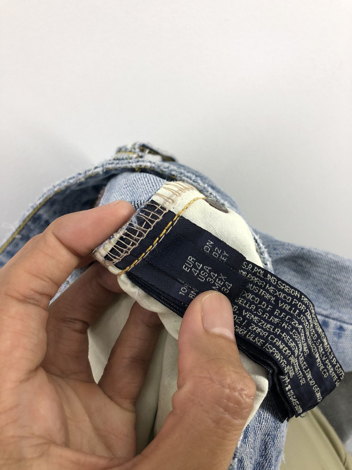 Zara Zara Regular Fit Skull Distressed Faded Blue Jeans Size US 34 / EU 50 - 21 Thumbnail