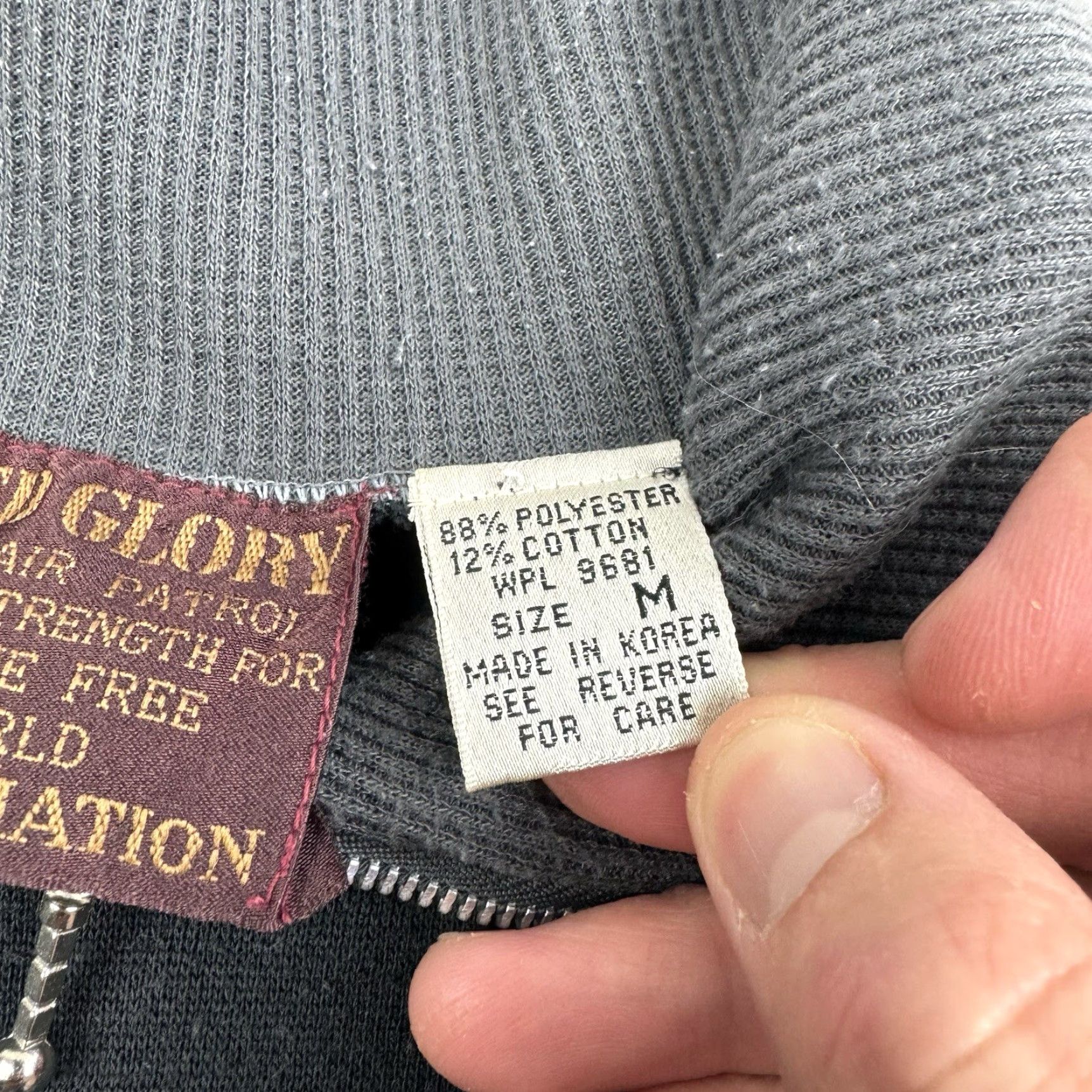 Faded Glory VINTAGE Faded Glory Sweatshirt Adult Medium Black Collar Quarter Zip 80s Aviation Mens Size US M / EU 48-50 / 2 - 5 Thumbnail