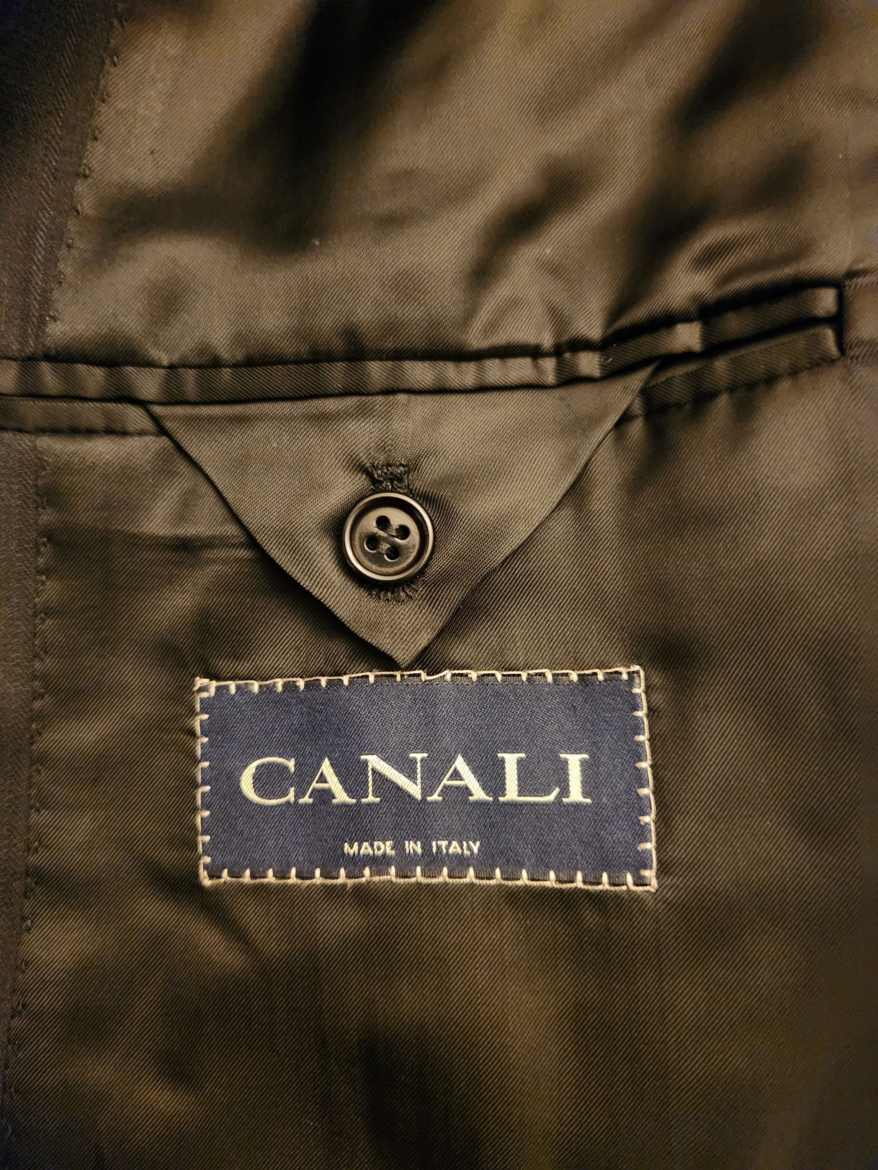 Canali NWOT 100% Wool Black Pinstripe Blazer Size 46R - 4 Thumbnail