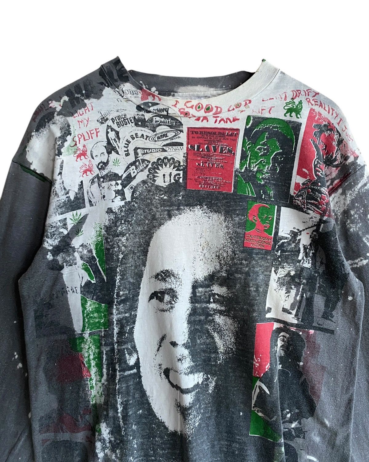 Band Tees Rare Vintage Bob Marley Mosquitohead Acid Wash T-shirt 1990s Size US L / EU 52-54 / 3 - 3 Thumbnail