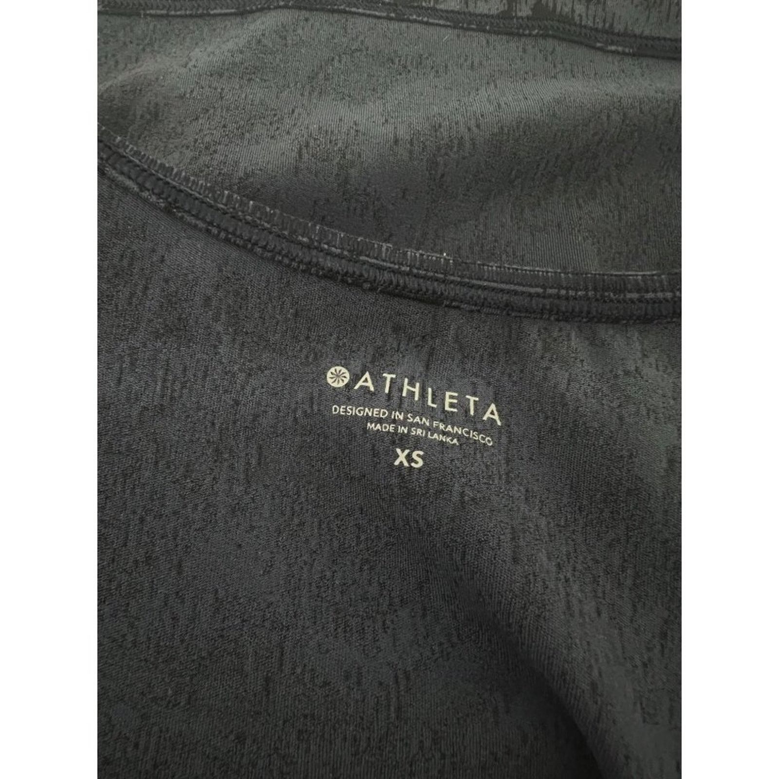 Athleta Athleta Scoop Tank Texture Blue Black Womens Xsmall Workout Size XS / US 0-2 / IT 36-38 - 4 Thumbnail