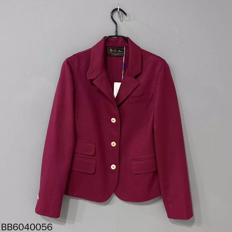 Loro Piana Burgundy Cashmere Blazer Jacket-2508 Size US M / EU 48-50 / 2 - 1 Thumbnail