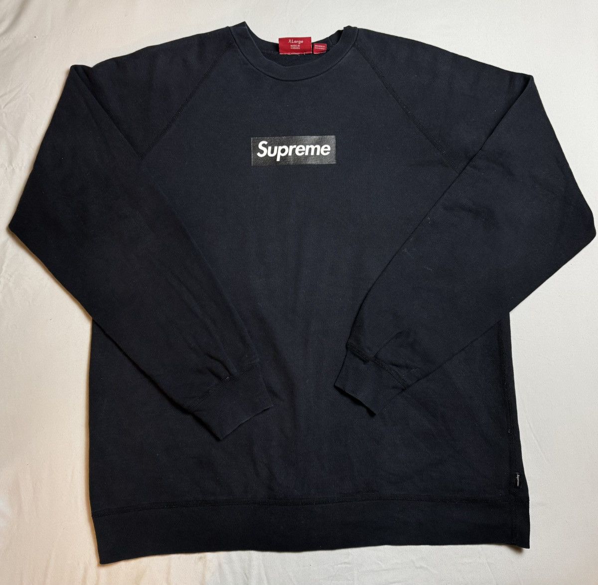 Supreme Supreme Black Screenprint Box Logo Crewneck 2007 Size US XL / EU 56 / 4 - 2 Thumbnail