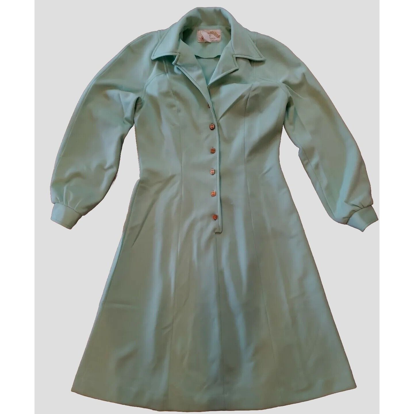 Vintage Vtg Mod Dress Womens S/M Mint Green Vintage Polyester Knit R Size M / US 6-8 / IT 42-44 - 8 Thumbnail