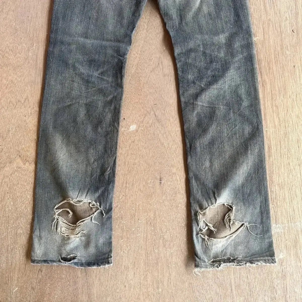 Vintage SICKS💥DISTRESSED DENIM VINTAGE EDWIN 503 JEANS MUDWASH PANT Size US 29 - 15 Thumbnail