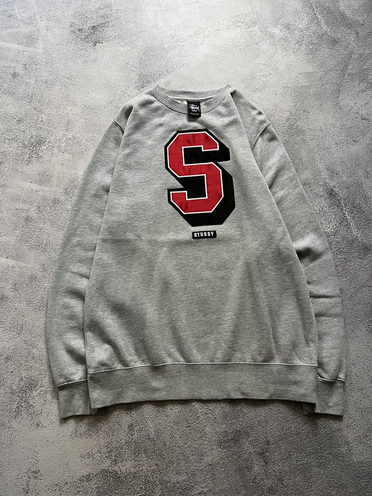 Stussy × Vintage Vintage Y2k Stussy Big Logo Sweatshirt 00’s Size US L / EU 52-54 / 3 - 4 Thumbnail