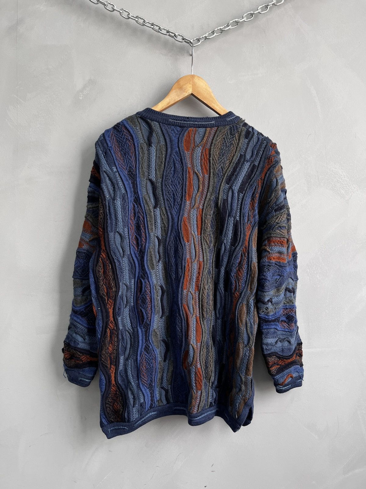 Coogi Vintage Coogi style Australia 3d knit sweater cardigan Size US L / EU 52-54 / 3 - 9 Thumbnail