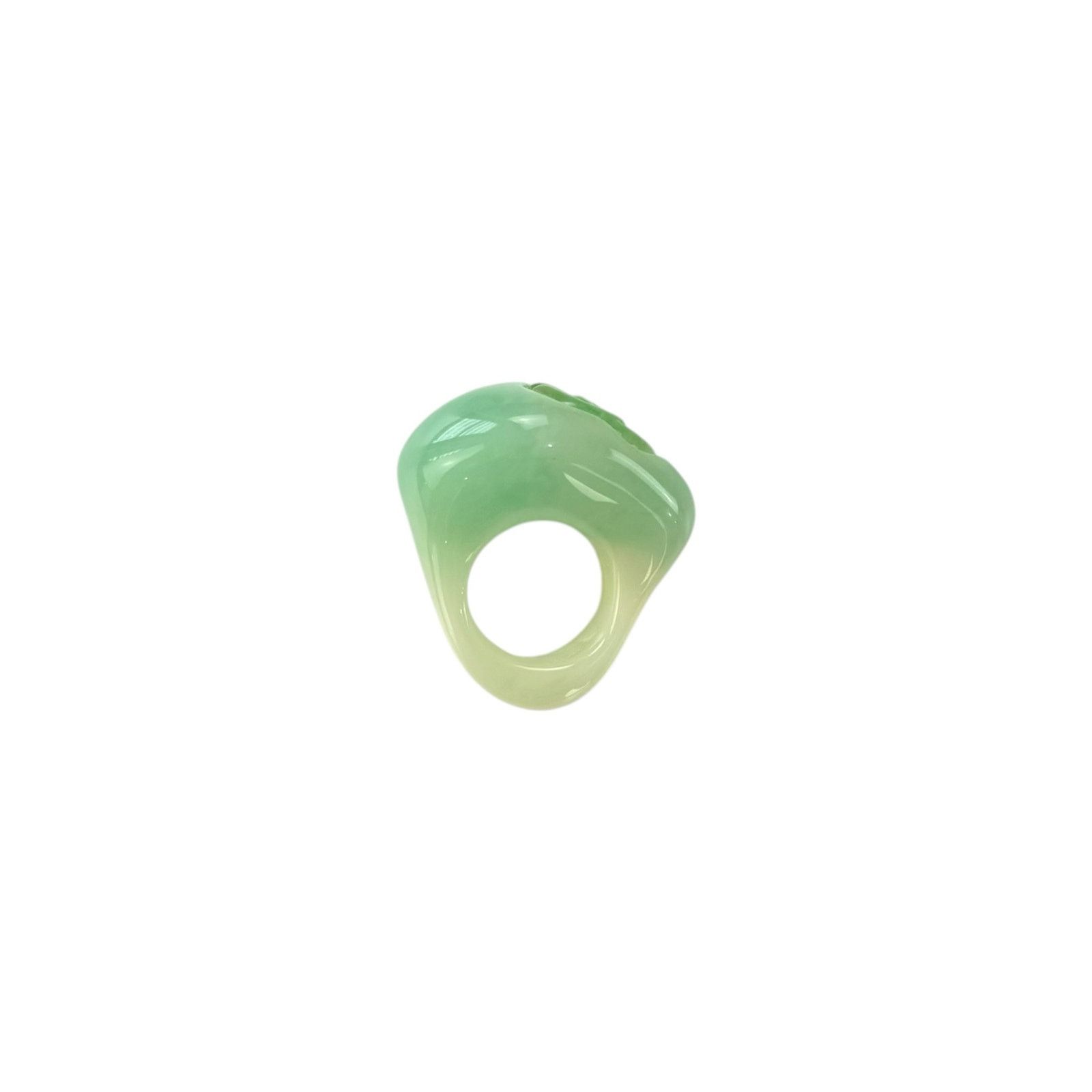 Chanel Chanel CC Faux Jade Ring Size ONE SIZE - 5 Thumbnail
