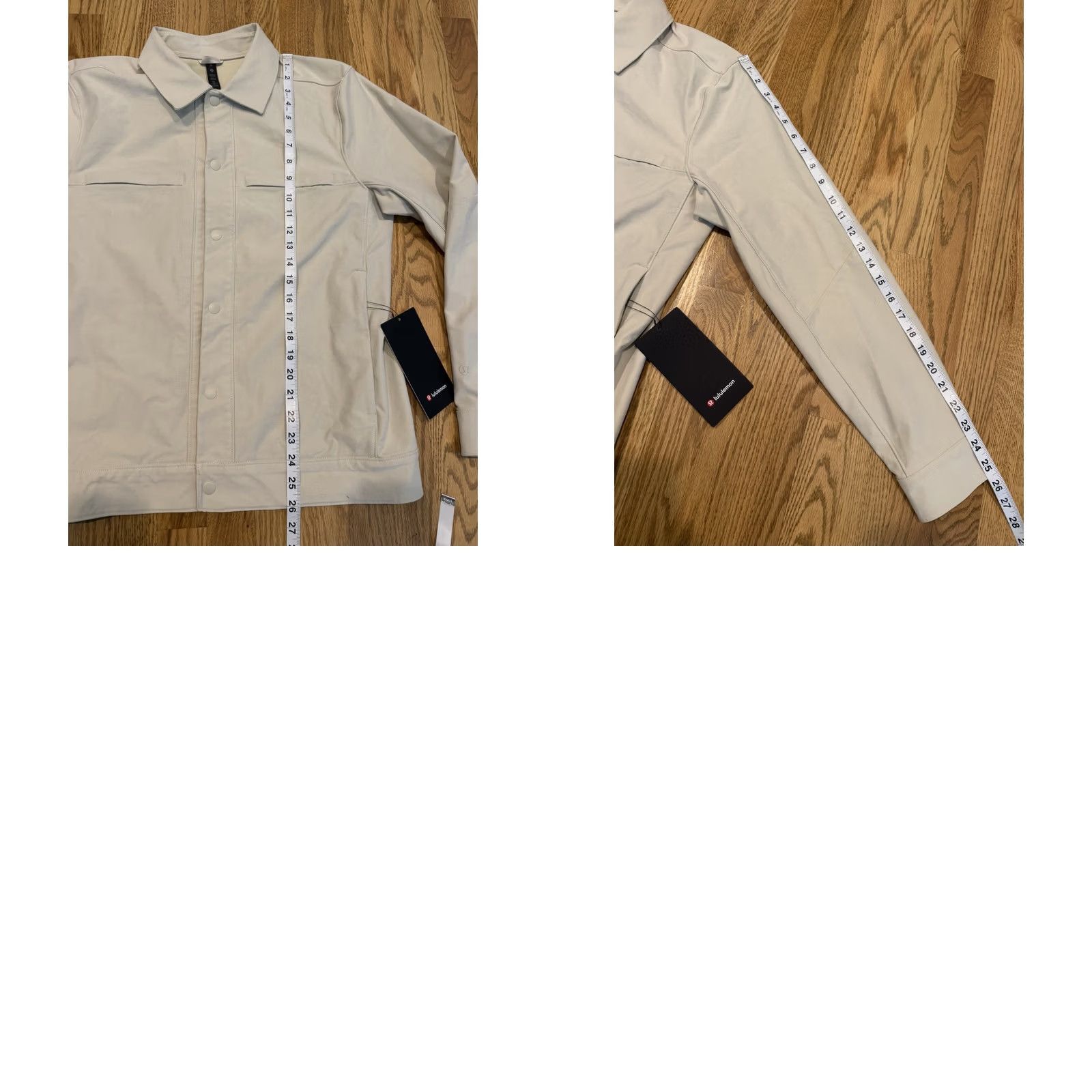 Lululemon Lululemon City Excursion Jacket Mens M Ivory Windbreaker Snap Button Collared Pockets NWT Size US M / EU 48-50 / 2 - 8 Thumbnail