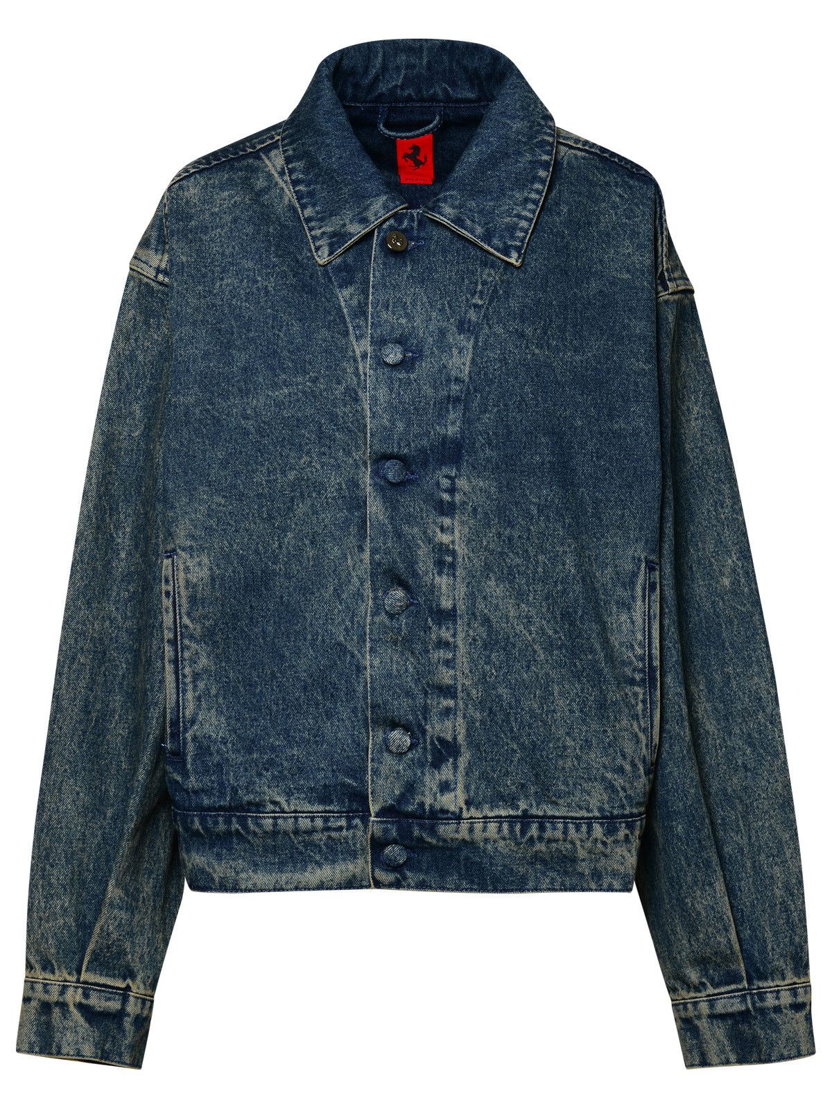 image of Ferrari Blue Denim Jacket, Women's (Size Small)