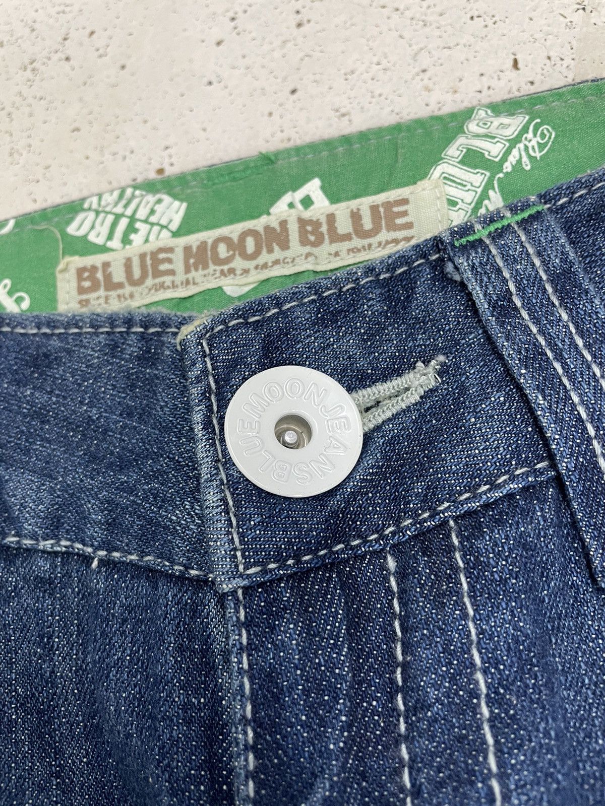 Blue Blue Japan × Hysteric Glamour × Japanese Brand Blue Moon Blue Y2k Style Wording Pocket Clone Devgru Style Size US 30 / EU 46 - 8 Thumbnail