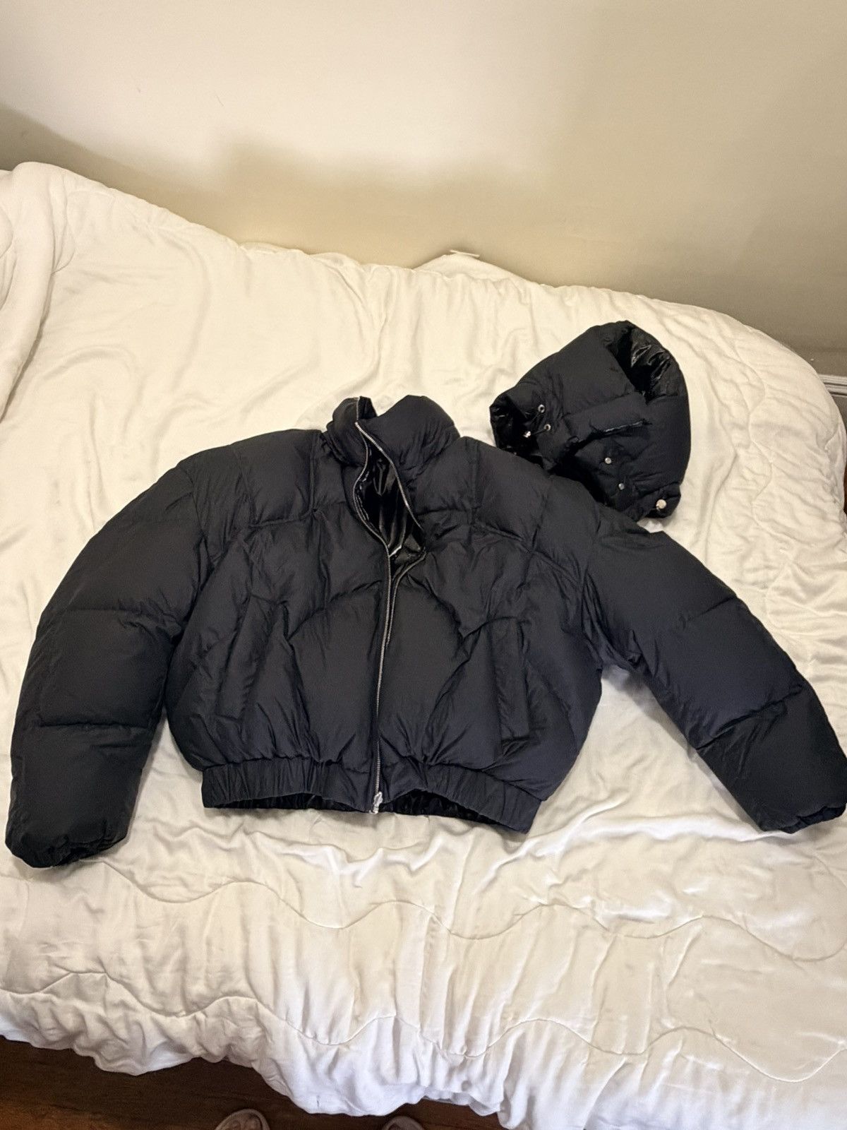 CHENPENG Reversible black real down puffer jacket with hood Size US M / EU 48-50 / 2 - 2 Thumbnail