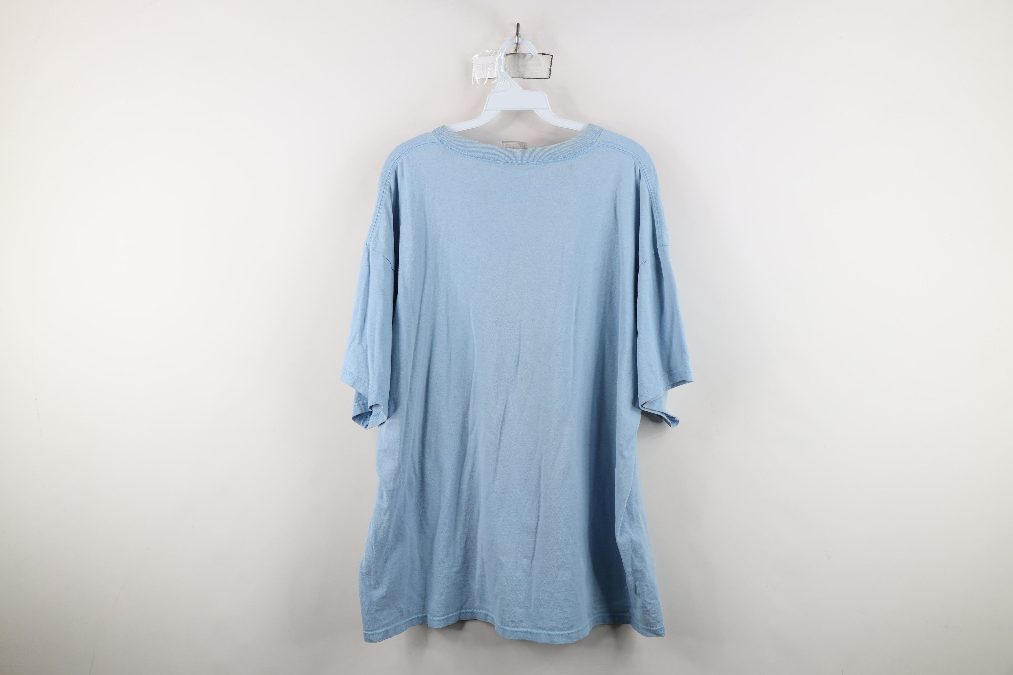 Nike Vintage Nike Travis Scott Mini Swoosh T-Shirt Carolina Blue Size US XXL / EU 58 / 5 - 12 Thumbnail