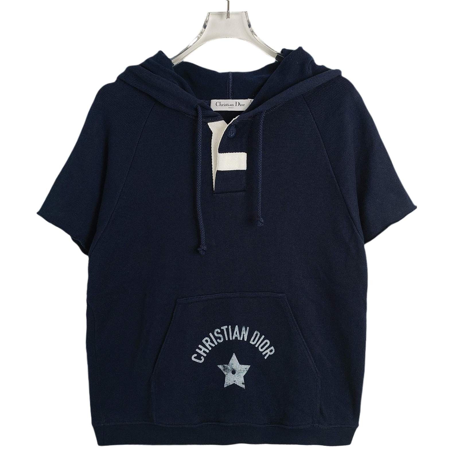 Dior Dior Logo Star Short Sleeve Hoodie Size 40 Size M / US 6-8 / IT 42-44 - 1 Thumbnail