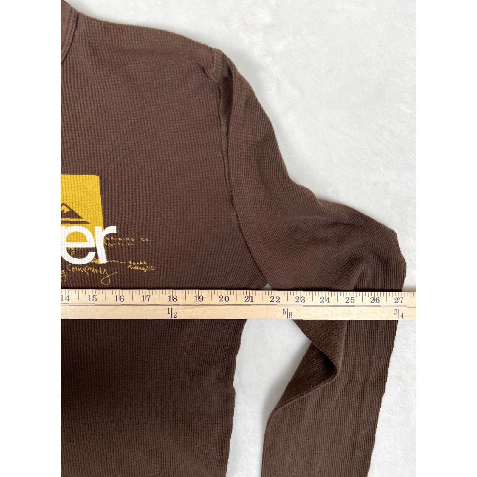 Quiksilver VINTAGE Quiksilver Shirt Long Sleeve Mens L Brown Thermal Surf Logo Y2K Size US L / EU 52-54 / 3 - 6 Thumbnail