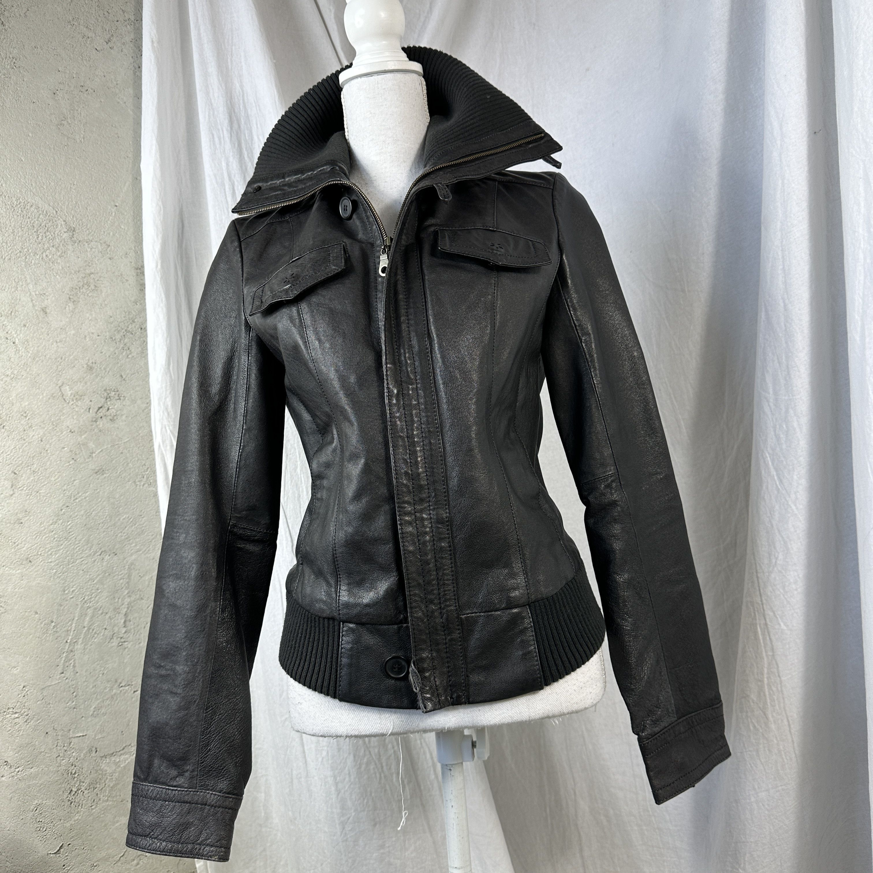 Vintage Vintage Biker Leather Jacket Size S / US 4 / IT 40 - 6 Thumbnail