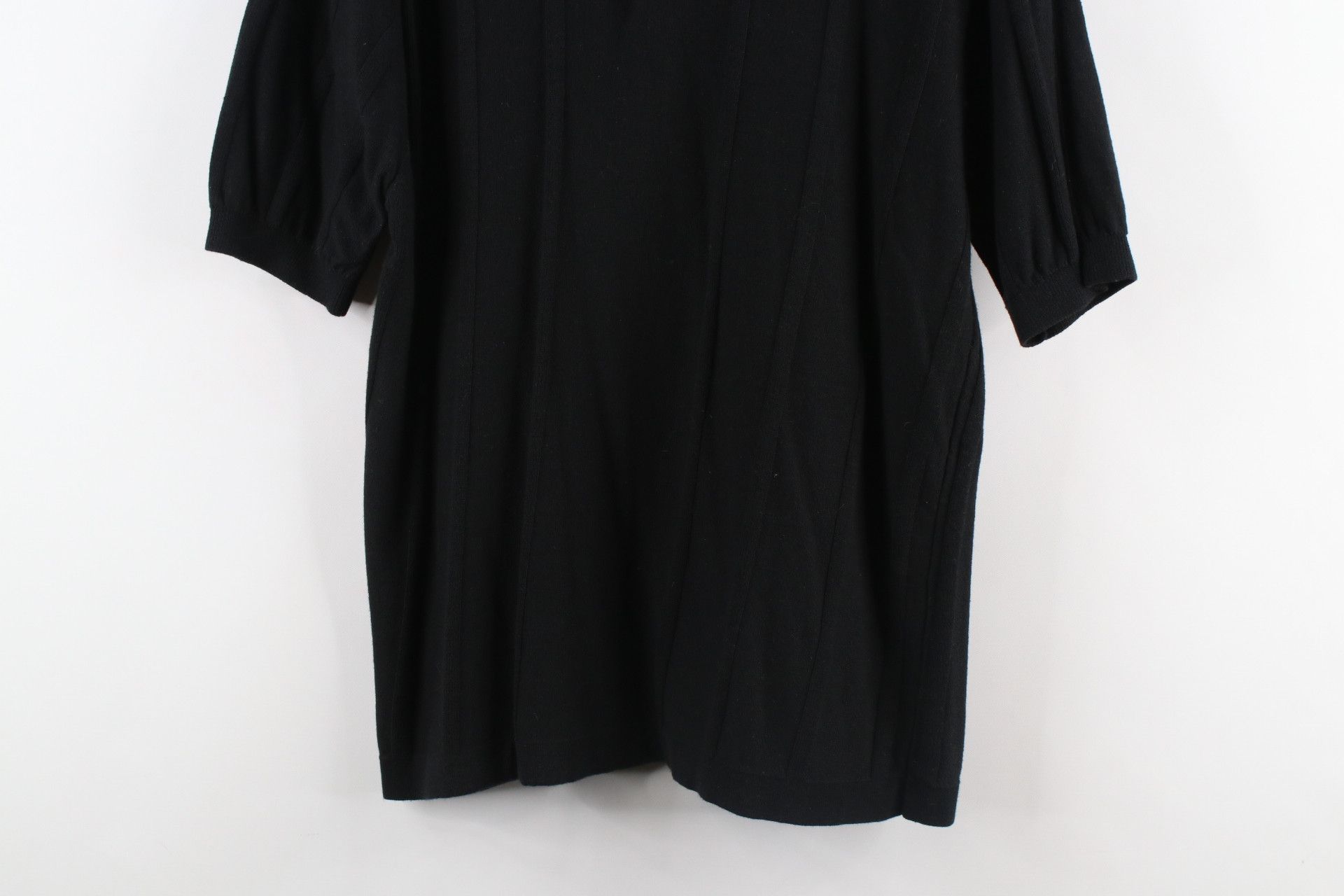 Vintage Vintage 90s Streetwear Silk Blend Knit Collared Polo Black Size US M / EU 48-50 / 2 - 3 Thumbnail