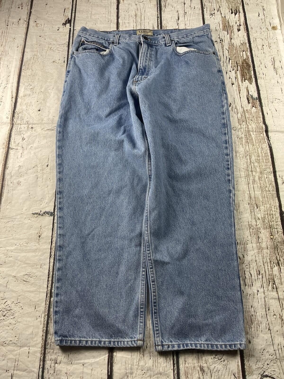 L.L. Bean L.L. Bean Jeans Relaxed Fit Men's Size 37x29 Blue Denim 90s Size US 37 - 3 Thumbnail