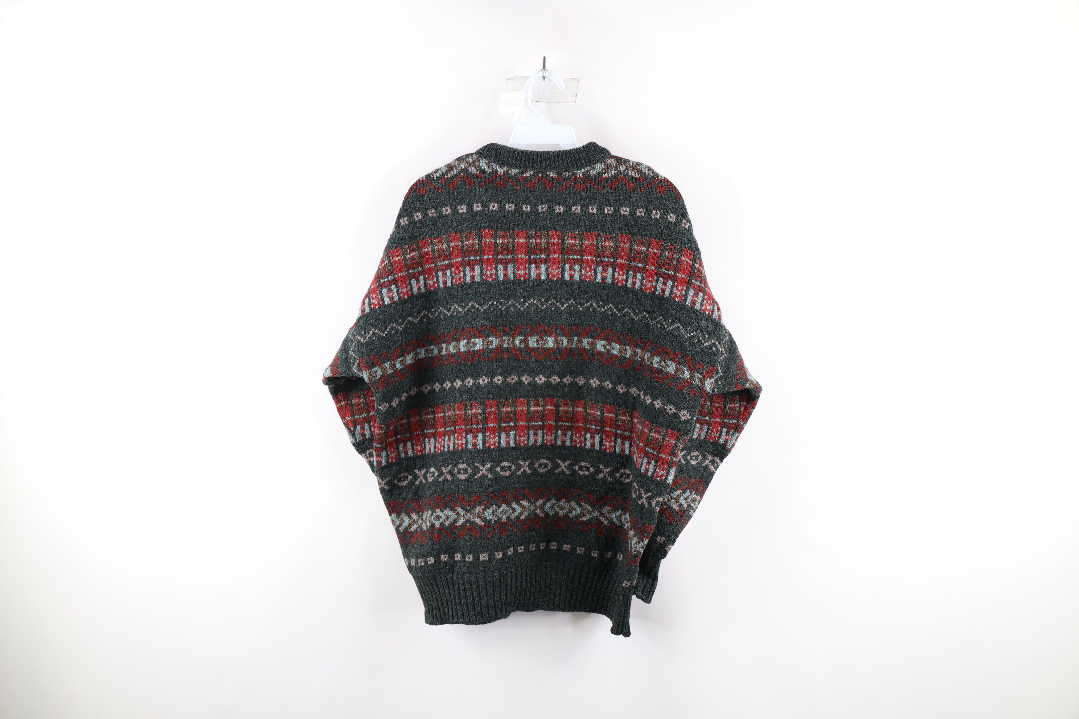 Vintage Vintage 90s Streetwear Fair Isle Knit Crewneck Sweater Size US M / EU 48-50 / 2 - 5 Thumbnail