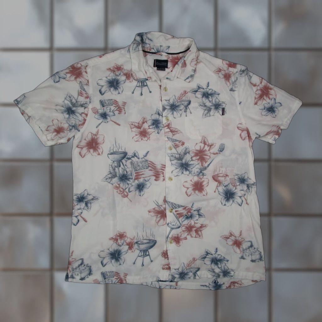 Vintage Jack ONeill Shirt Men Extra Large White Grill Master Button Up Hawaiian BBQ Tiki Mens Size US XL / EU 56 / 4 - 1 Thumbnail
