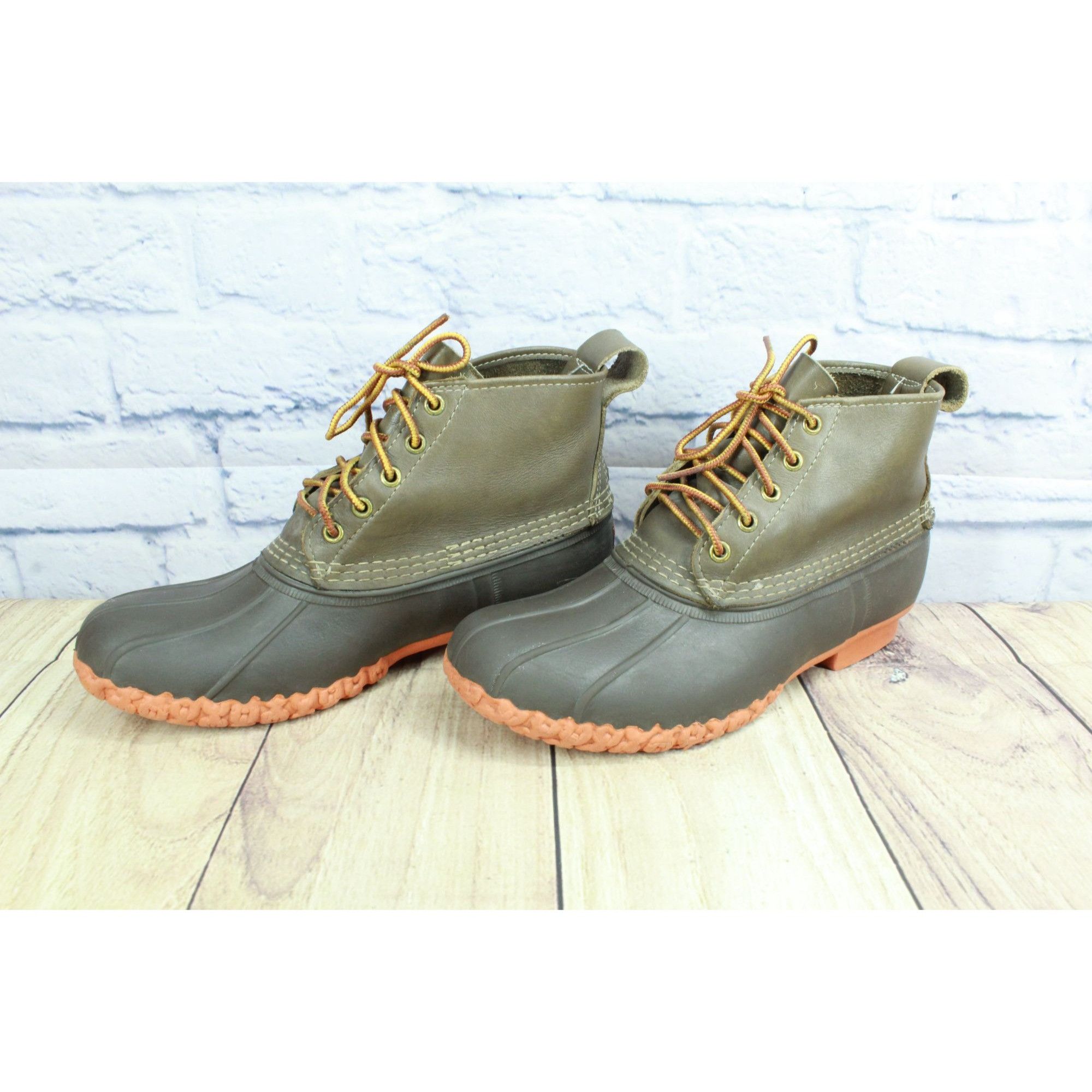 Leather LL Bean Women's Leather Unlined Ankle Duck Boots Size 10 M Size US 10 / IT 40 - 2 Thumbnail