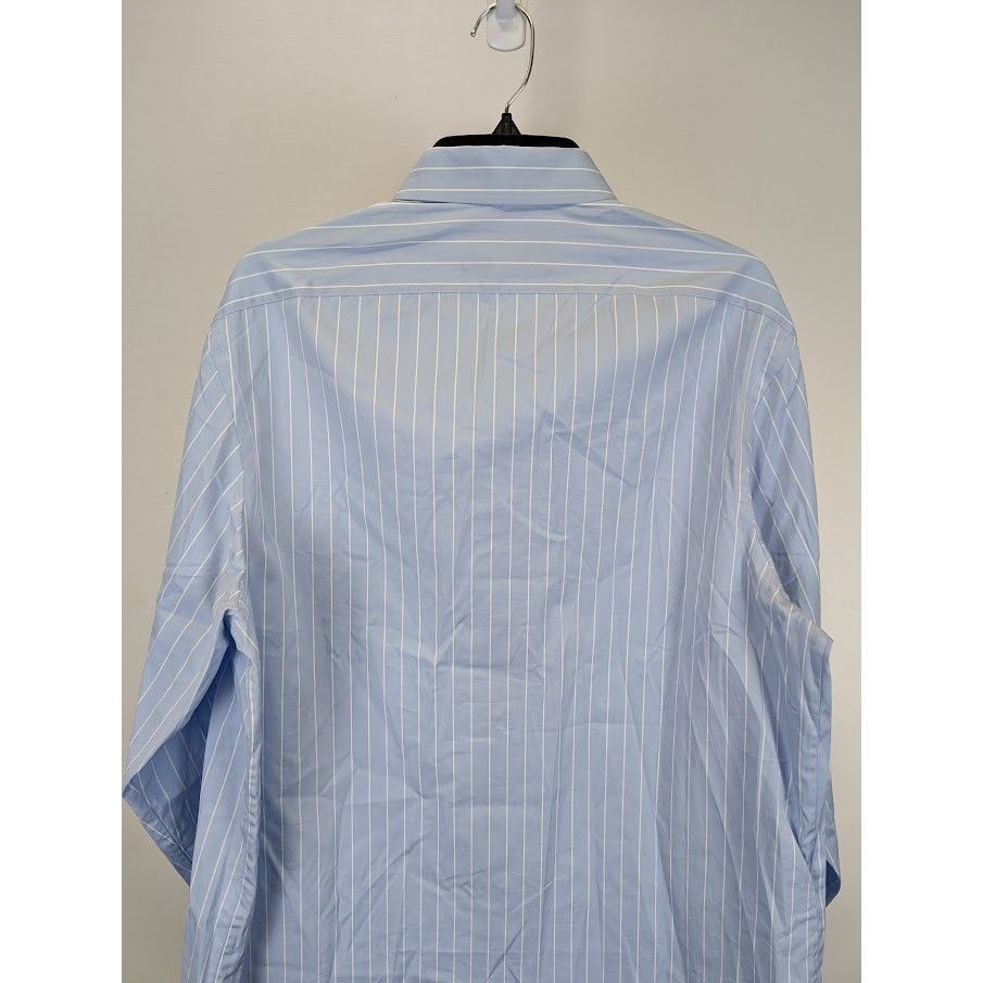o1rshd1 Stripe Button Up Shirt in Light Blue/White
