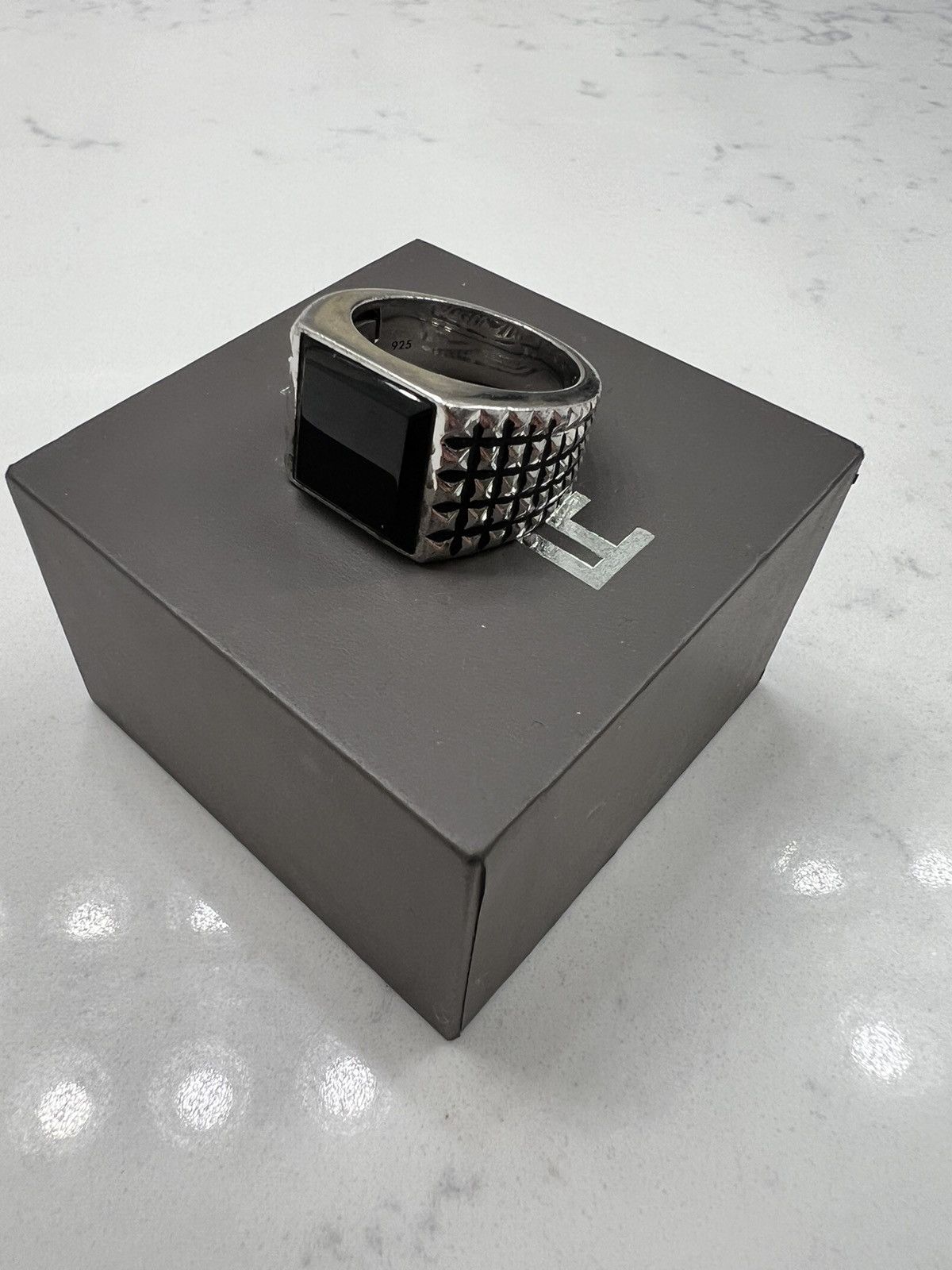 Designer × Jewelry Effy 925 Sterling Silver & Onyx Statement Ring Size ONE SIZE - 5 Thumbnail