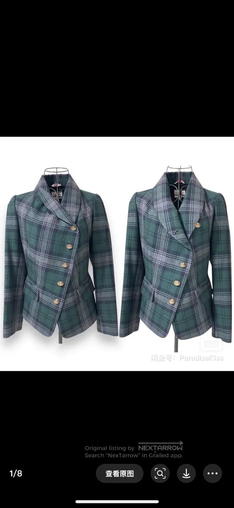 Vivienne Westwood Vivienne Westwood Green plaid angled side suit set, Slythe Size L / US 10 / IT 46 - 6 Thumbnail