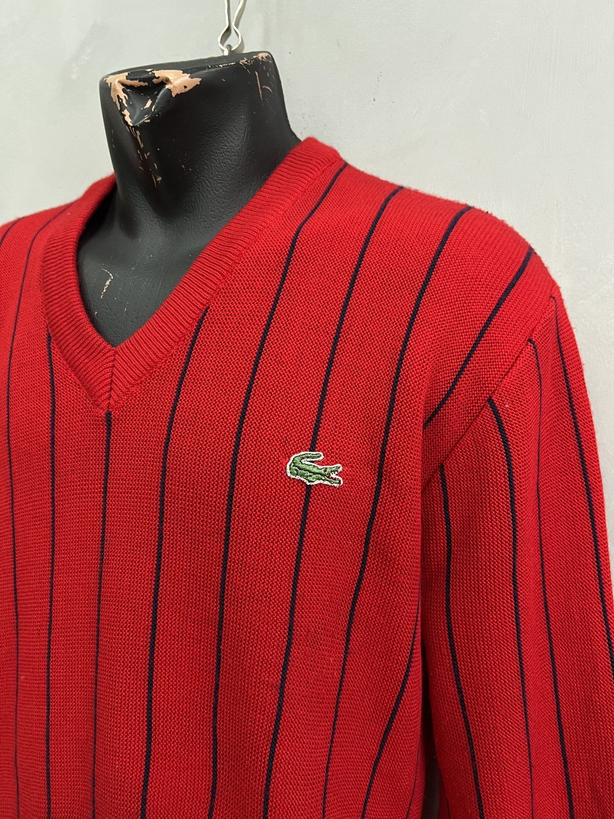 Lacoste Lacoste Chemise ripped V neck vintage sweater y2k Size US L / EU 52-54 / 3 - 3 Thumbnail