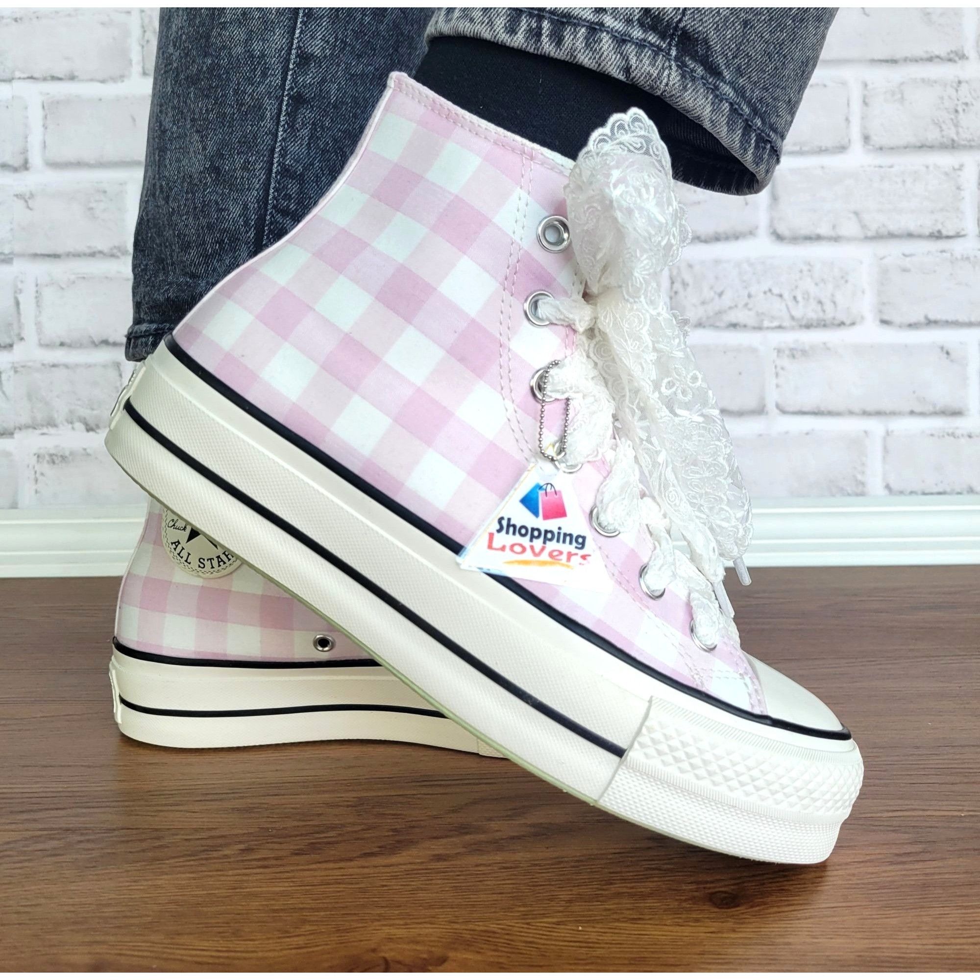 Converse ⭐Converse Chuck Taylor Lift Platform Gingham 8 Women Shoes S Size US 8 / IT 38 - 2 Thumbnail