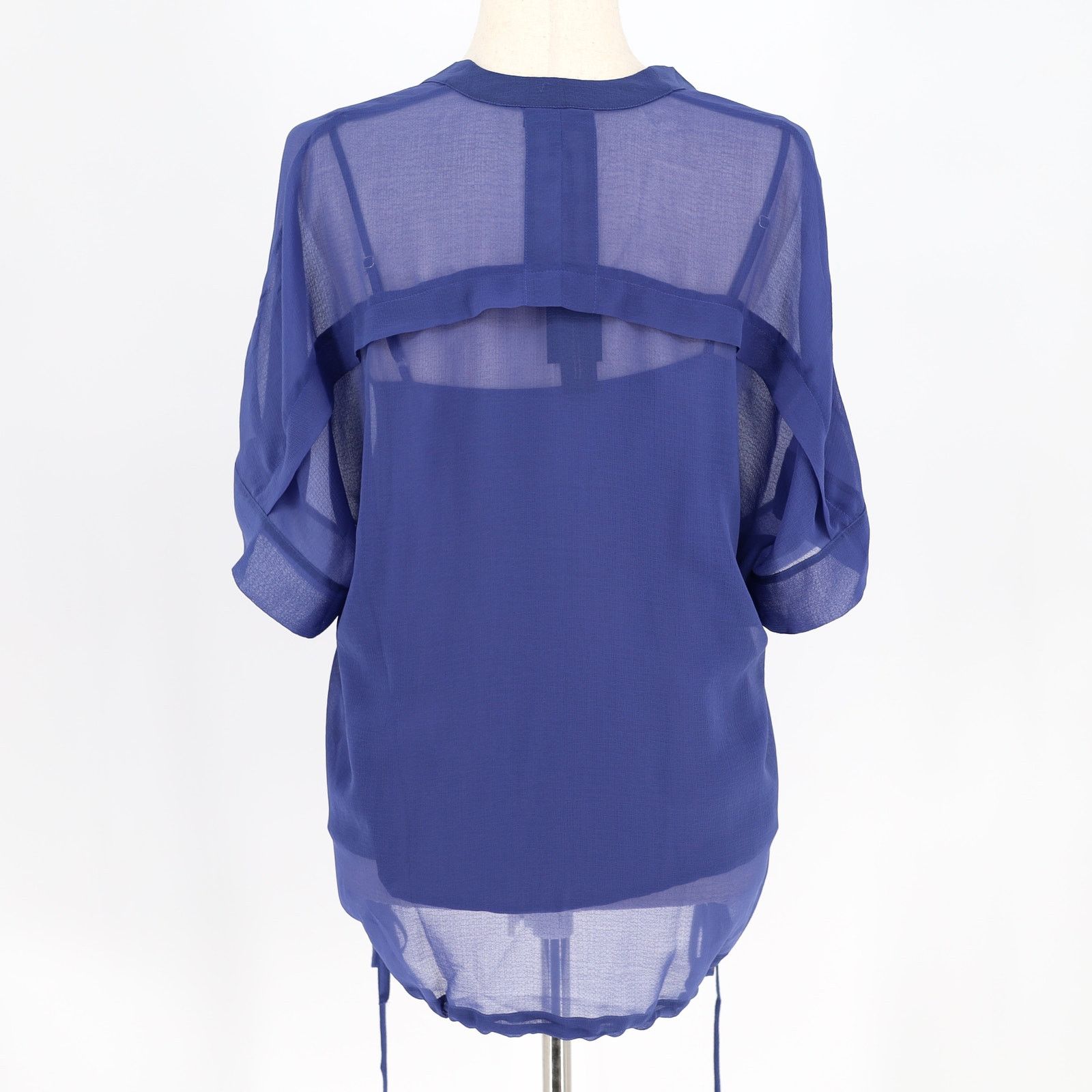 Rag & Bone Rag & Bone Women Blue Mesh Relaxed V-neck Blouse Size S Size S / US 4 / IT 40 - 5 Thumbnail