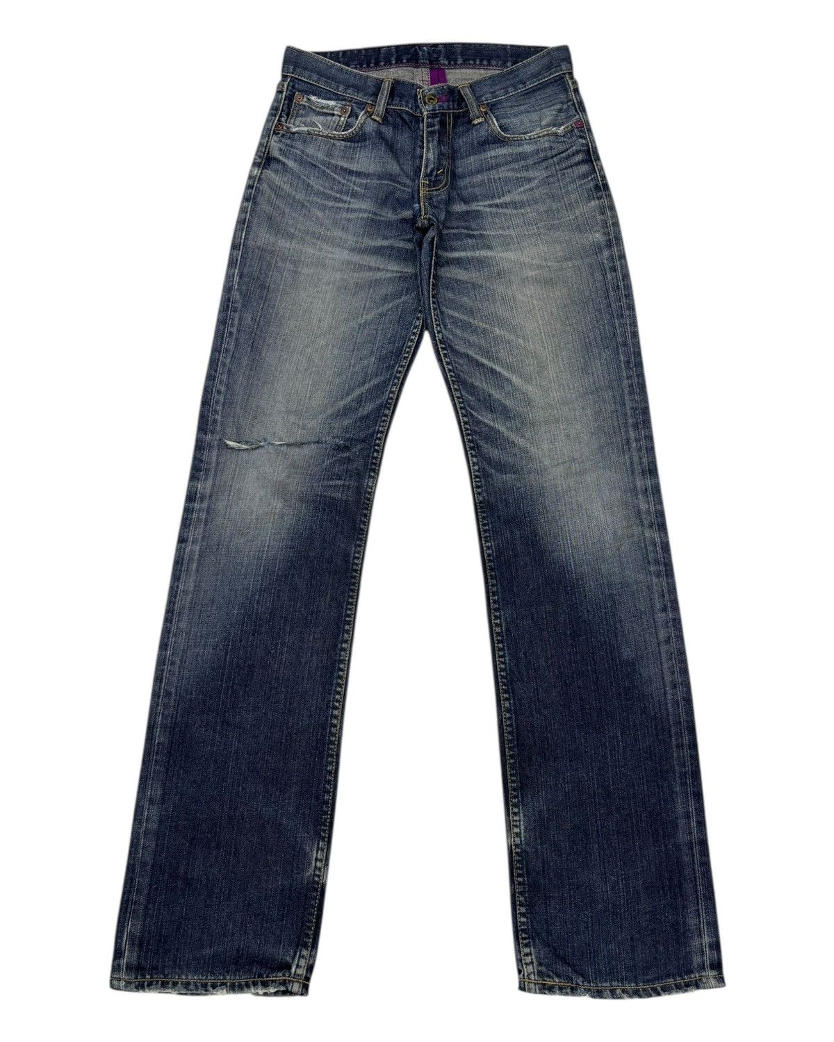 Levi's LEVIS 502 NON SELVEDGE DISTRESSED DENIM JEANS Size US 29 - 1 Thumbnail