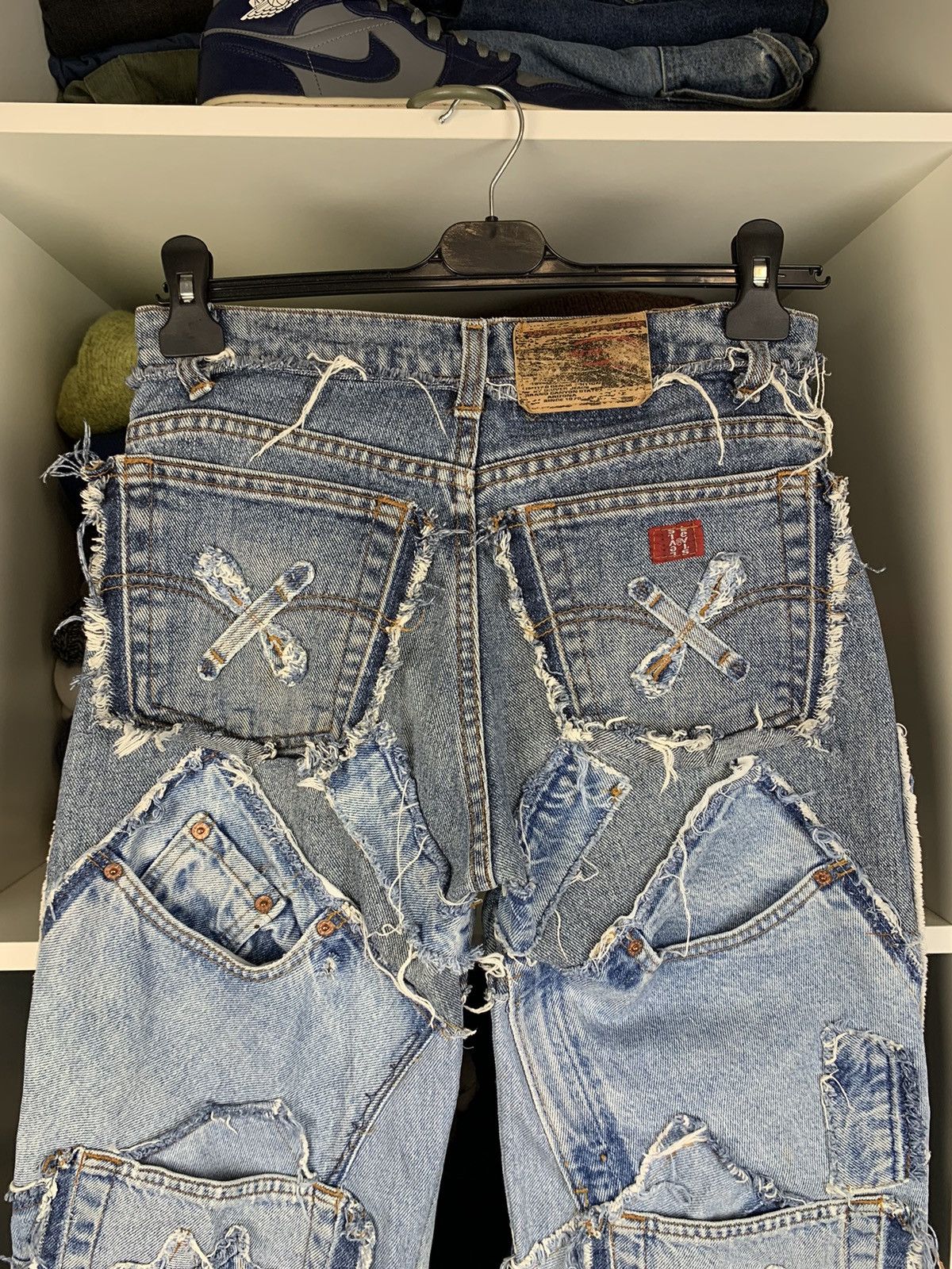 Levi's Women's Custom Patchwork Jeans with Levi's 501 Denim Panels Size 30" / US 8 / IT 44 - 15 Thumbnail