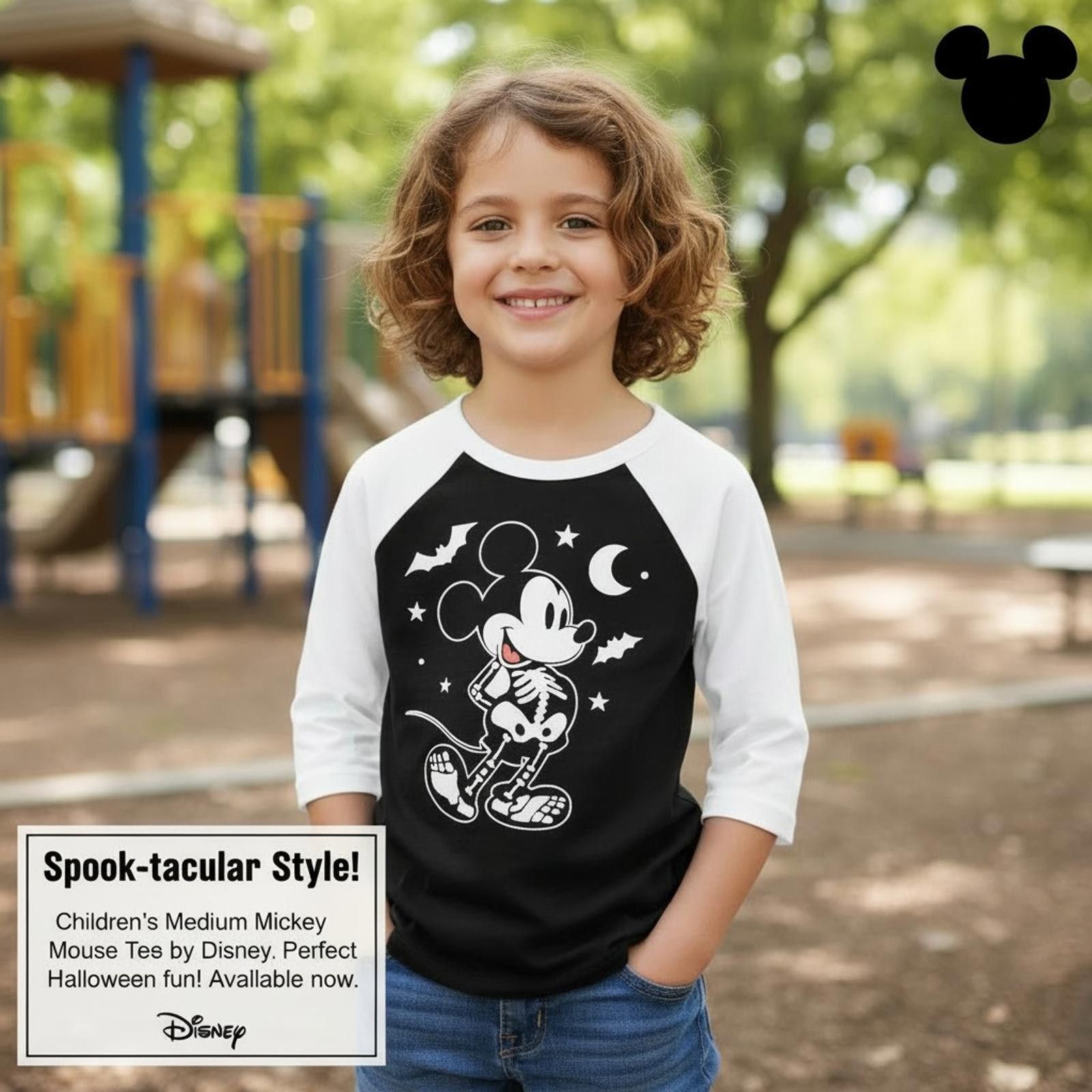 Disney Children's Medium Mickey Mouse Halloween Tee Size ONE SIZE - 2 Thumbnail