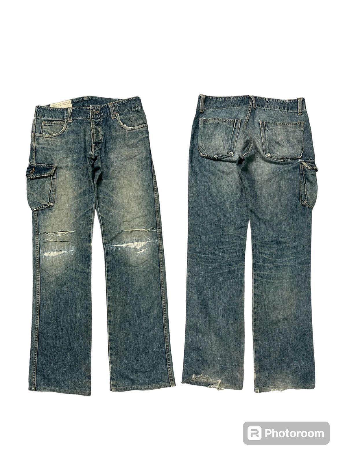 Japanese Brand 60s JOHN BULL RARE 5 POCKET JEANS DISTRESSED Size US 31 - 1 Thumbnail