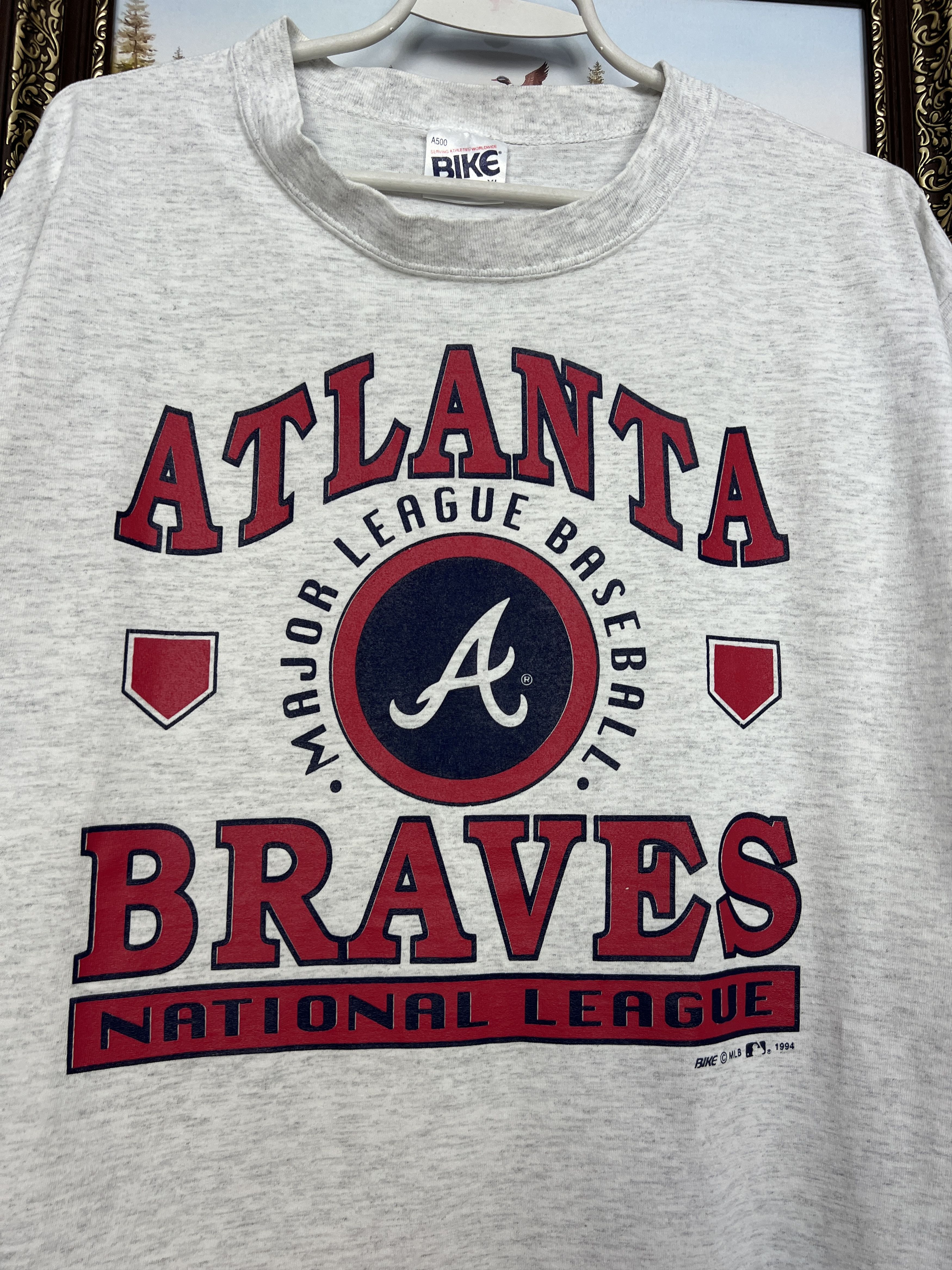 Vintage Vintage Atlanta Braves MLB Tee Shirt Over Print Logo Rare Size US XL / EU 56 / 4 - 3 Thumbnail