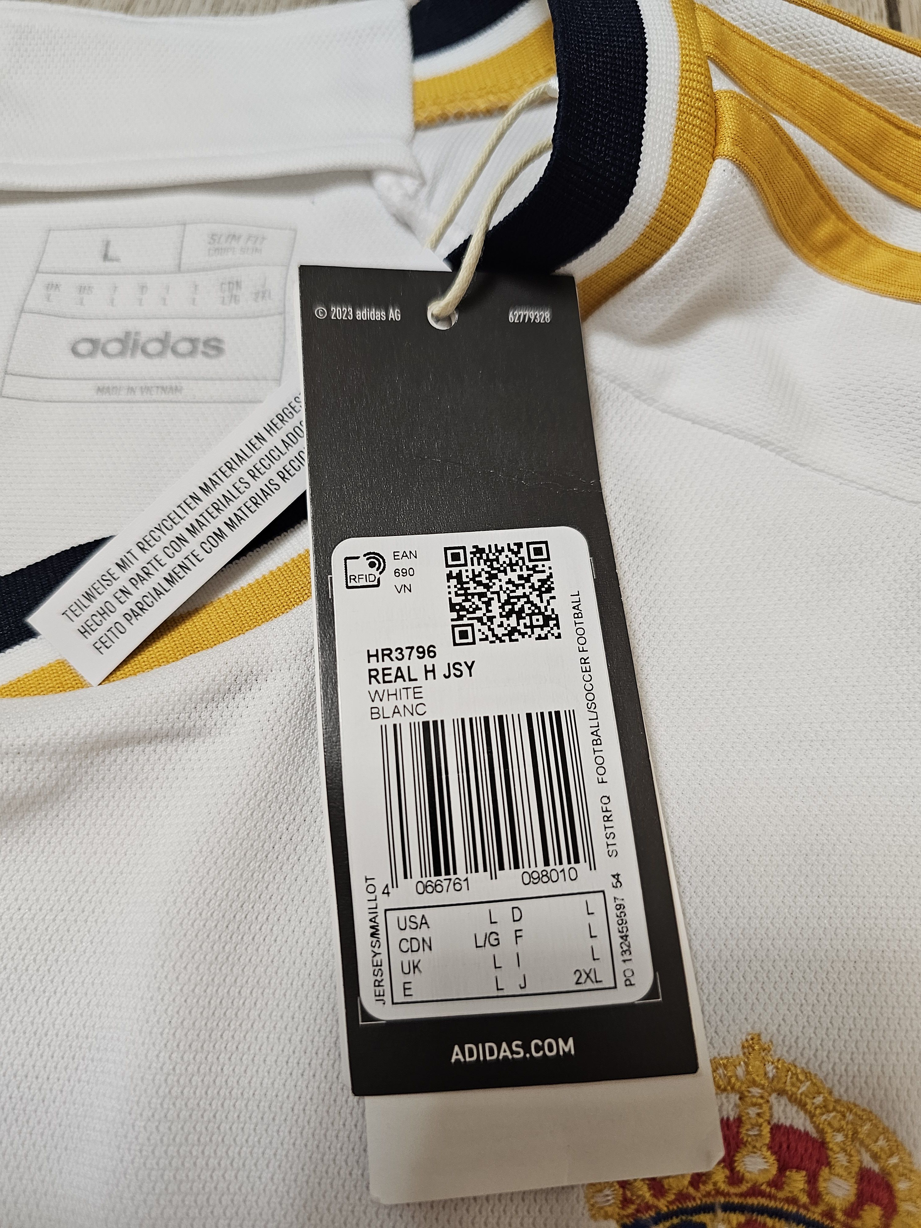Adidas REAL MADRID 2023 2024 GULER FOOTBALL SHIRT SOCCER JERSEY Size US L / EU 52-54 / 3 - 7 Thumbnail