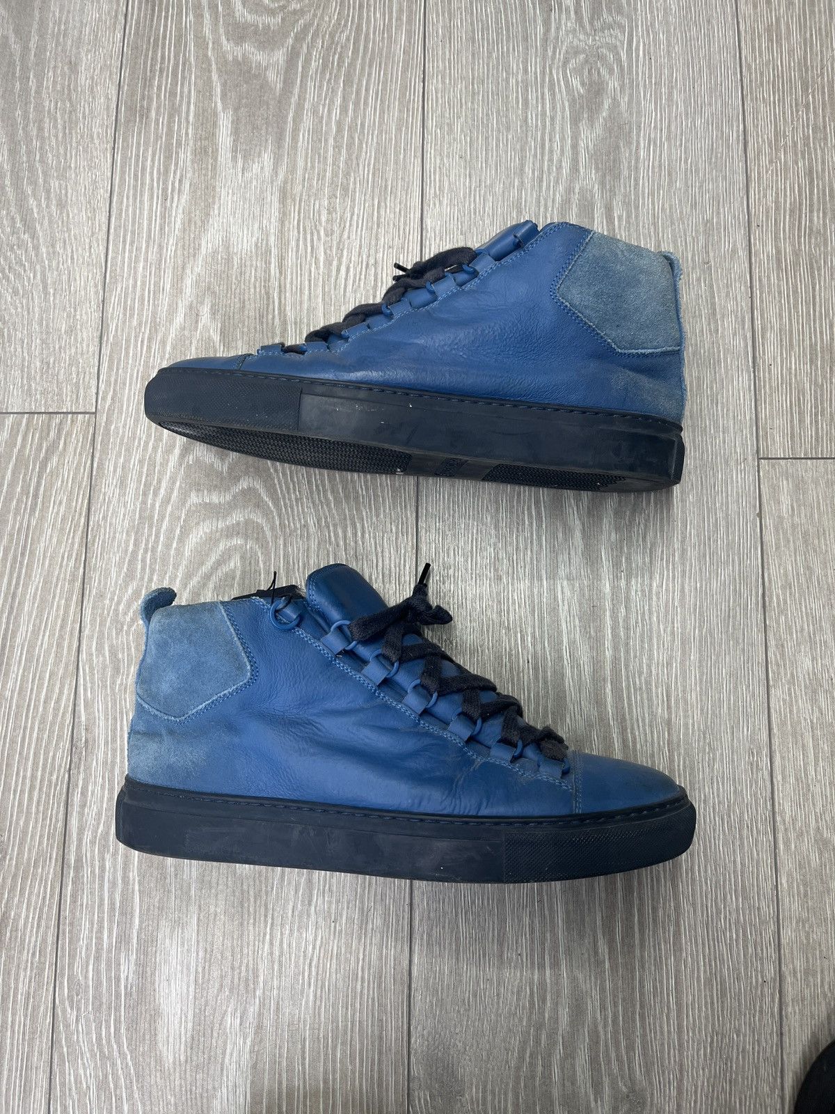 Balenciaga Balenciaga Arena High-Top Trainers Blue Leather Size US 6 / EU 39 - 9 Thumbnail