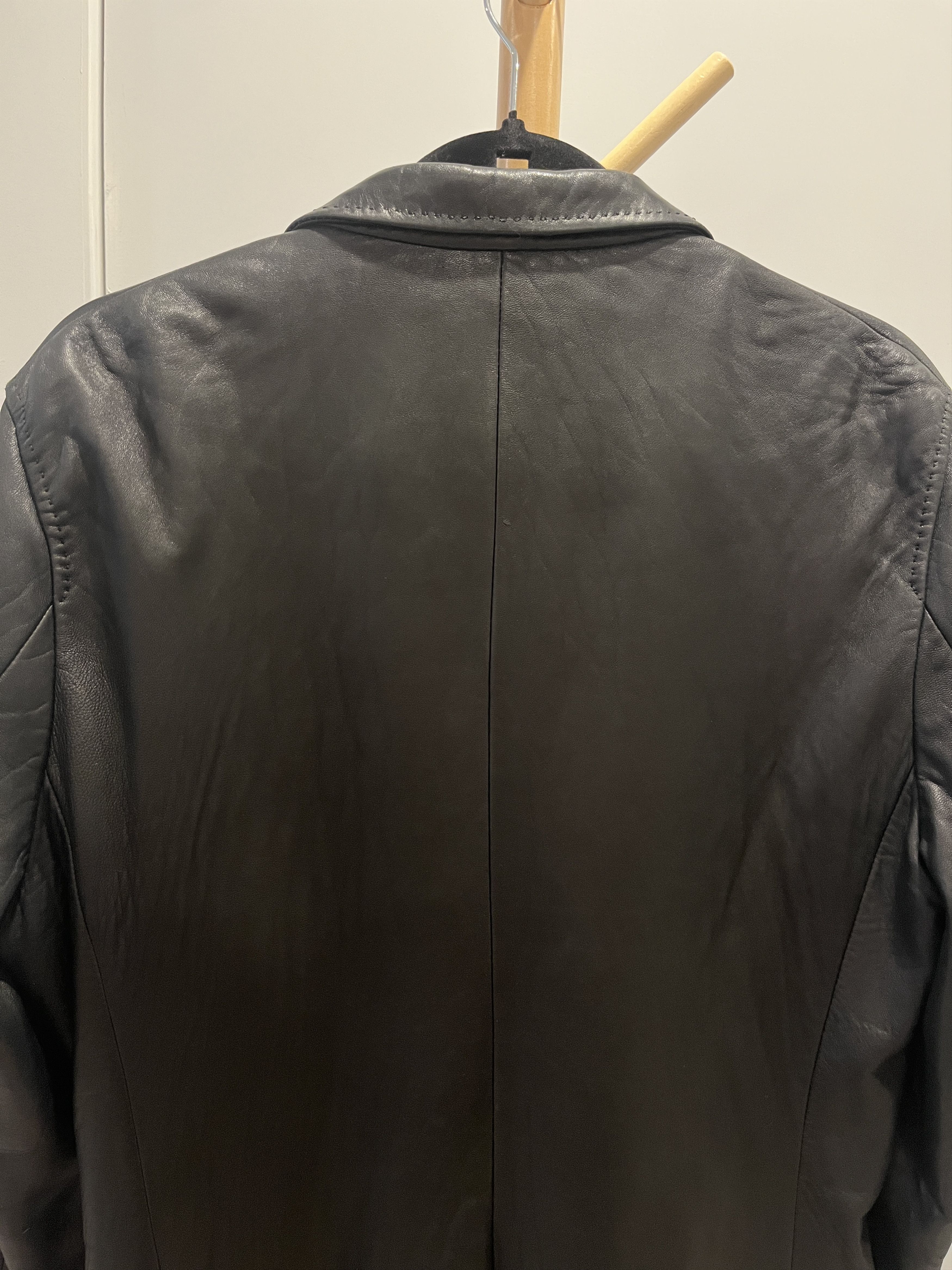 Yohji Yamamoto AAR Yohji Design Studio Sheepskin Leather Blazer Jacket Size US L / EU 52-54 / 3 - 9 Thumbnail