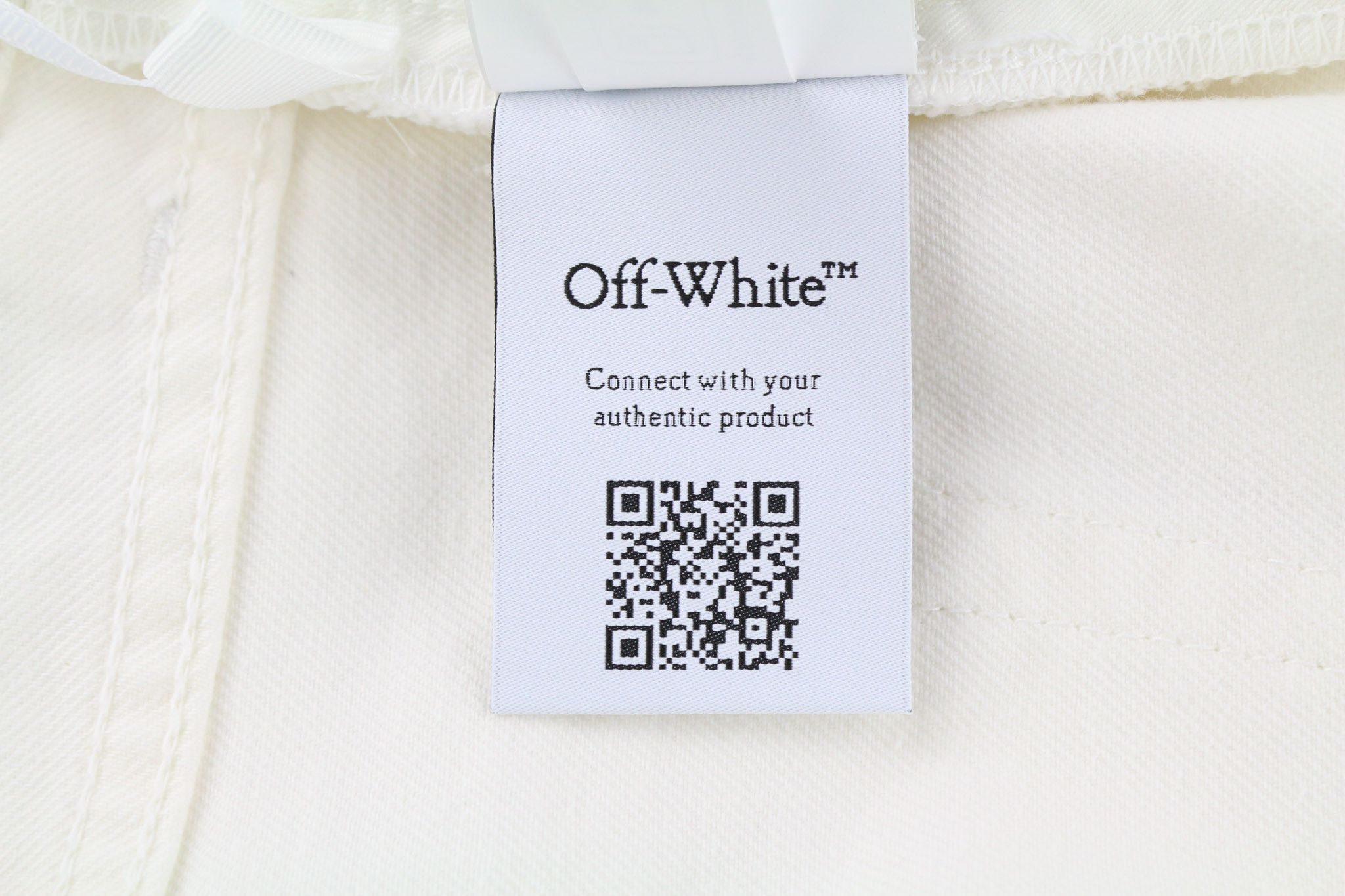 Off-White 90S LOGO W32 Straight Cotton Stretch Raw White 80237 Size US 32 / EU 48 - 10 Thumbnail