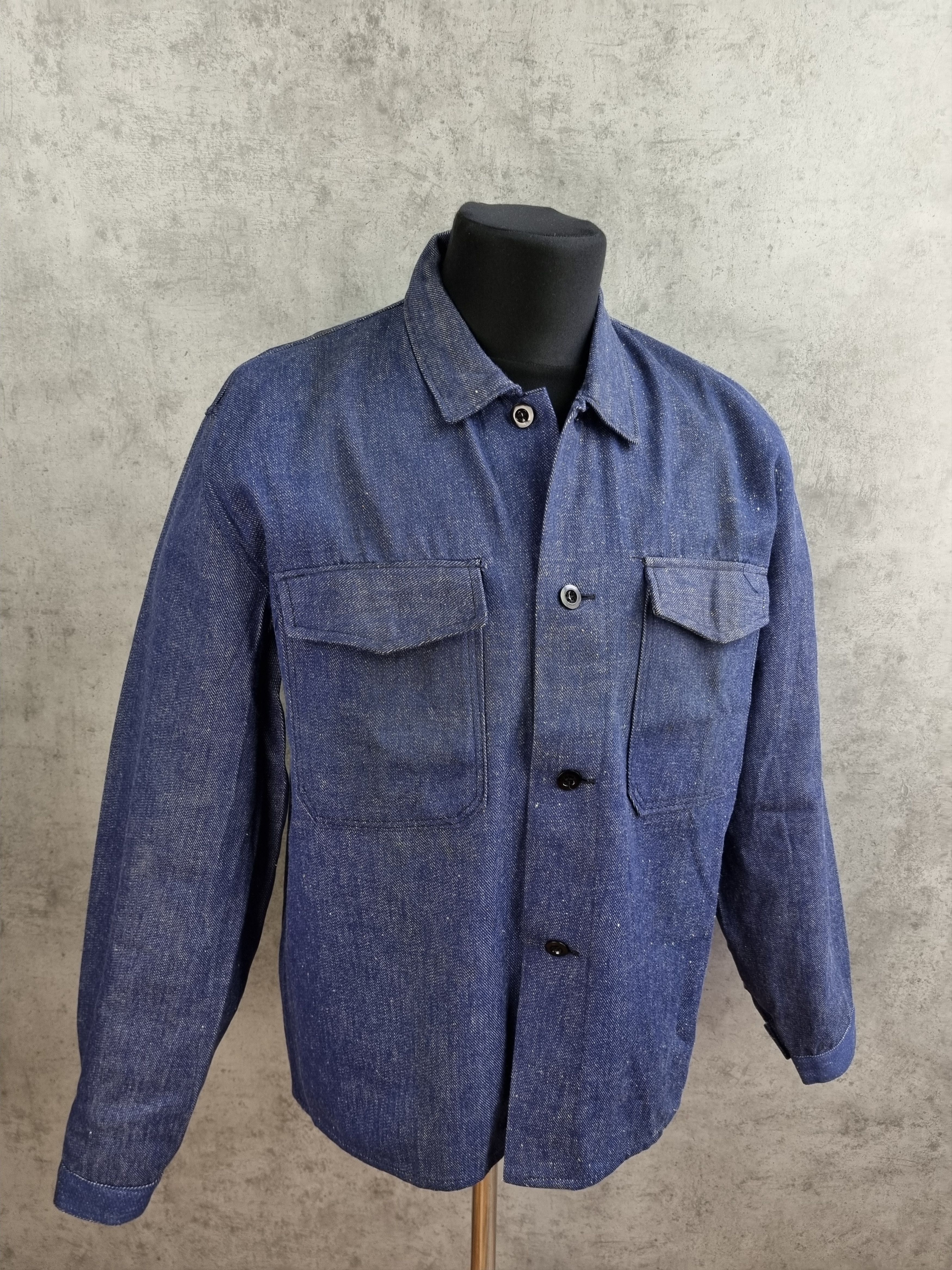 Le Laboureur × Vetra Rare 60s Selvedge Denim Workers Jacket Overshirt Size US M / EU 48-50 / 2 - 1 Thumbnail