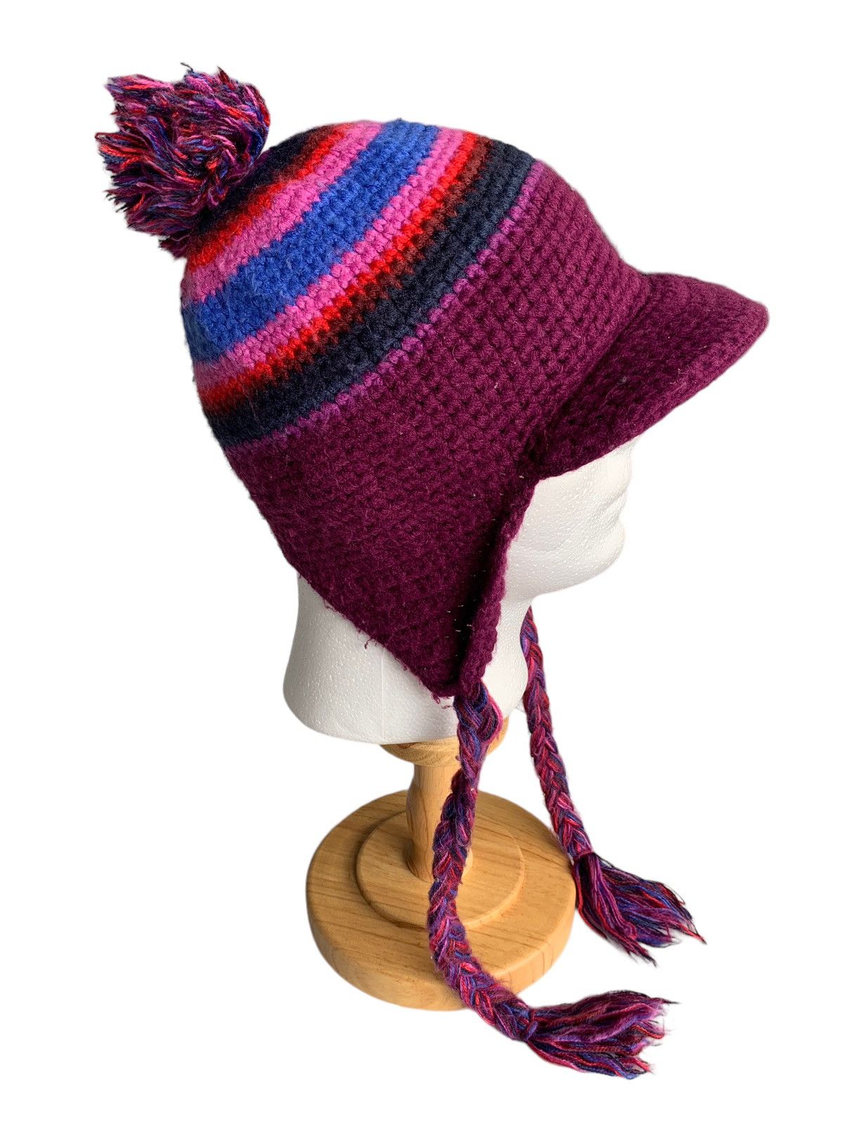 Japanese Brand × The North Face The North Face Multicolour Earflap Crochet knit Beanie Hats Size ONE SIZE - 3 Thumbnail