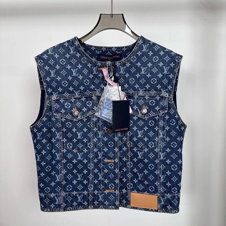 Louis Vuitton Blue Monogram Sleeveless Vest - dmc