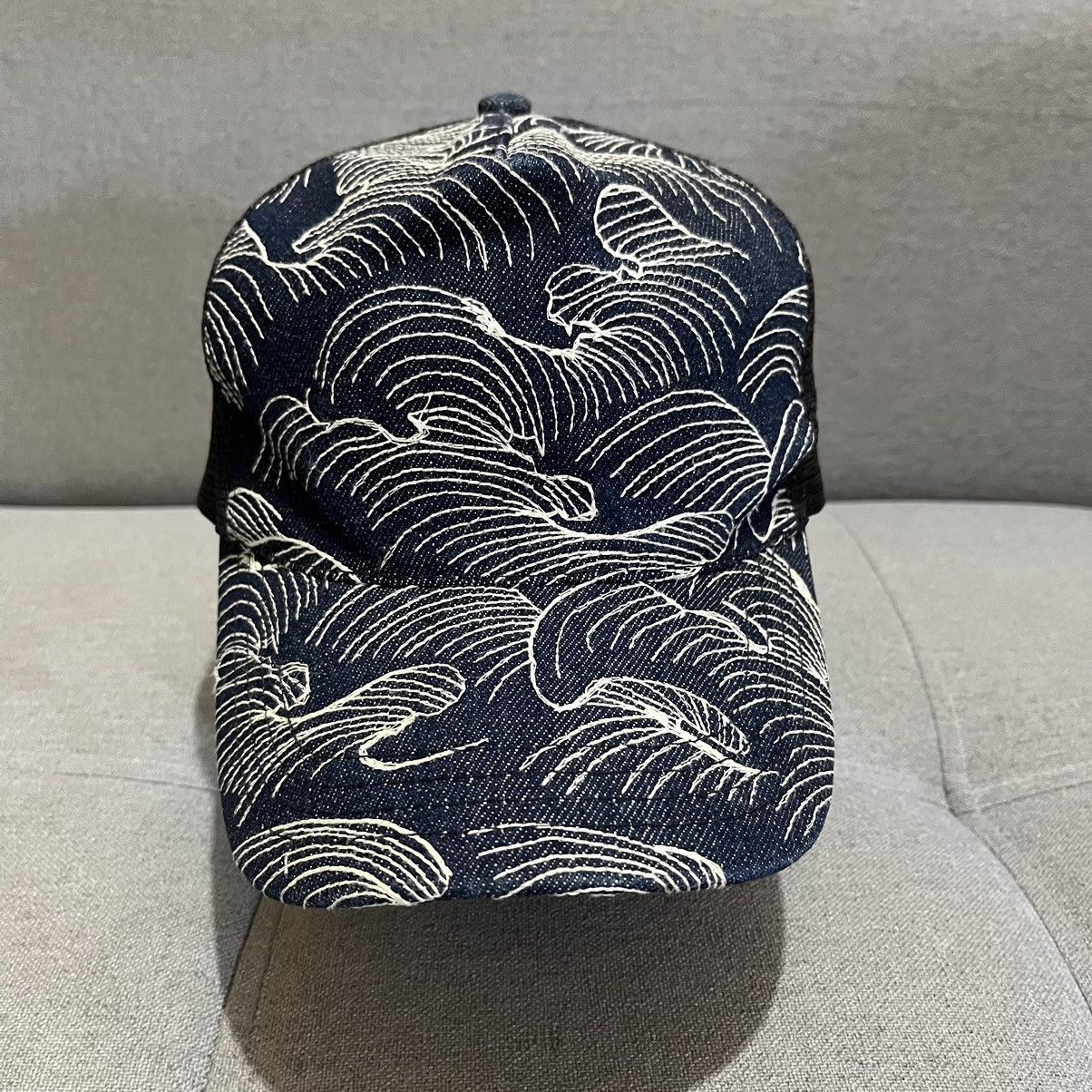 RMC Jeans RMC Japan Tsunami Wave Denim Mesh Cap Size ONE SIZE - 2 Thumbnail