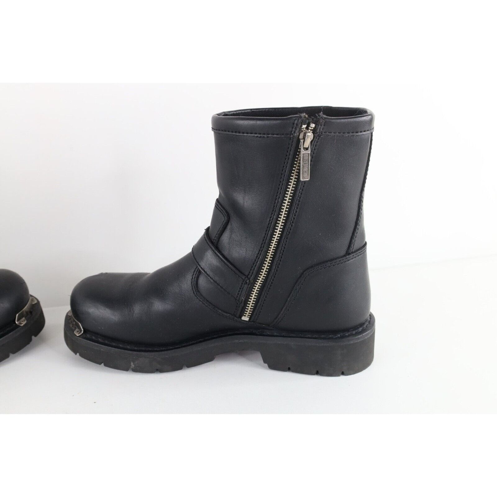 Harley Davidson × Vintage Vintage 90s Harley Davidson Fire Flames Skull Moto Boots Size US 8.5 / EU 41-42 - 8 Thumbnail