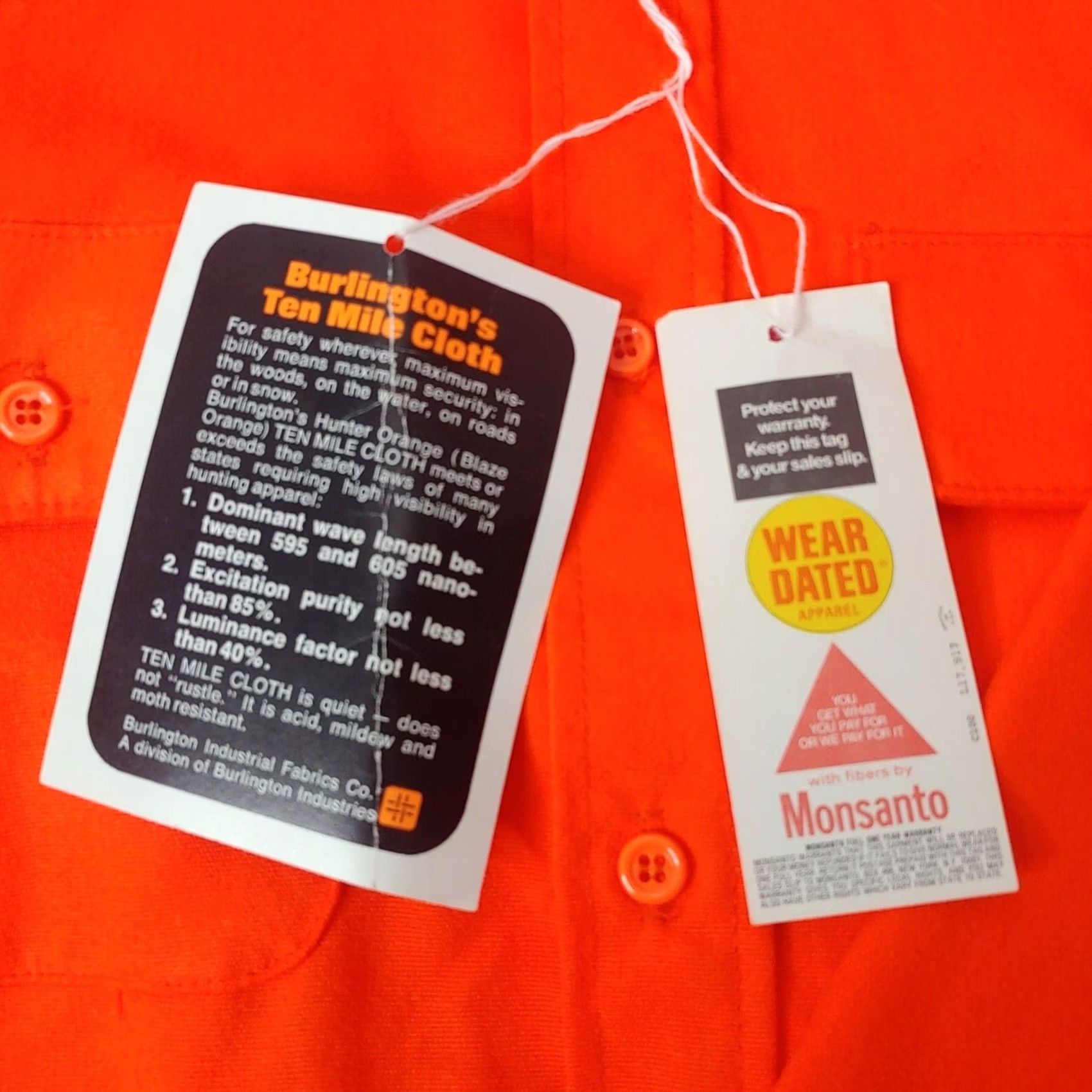 Vintage Vintage Sport King Hunting Shirt M Blaze Orange Safety Hunt Field Union Made - Hunter - Large Button-Up Size US M / EU 48-50 / 2 - 6 Thumbnail