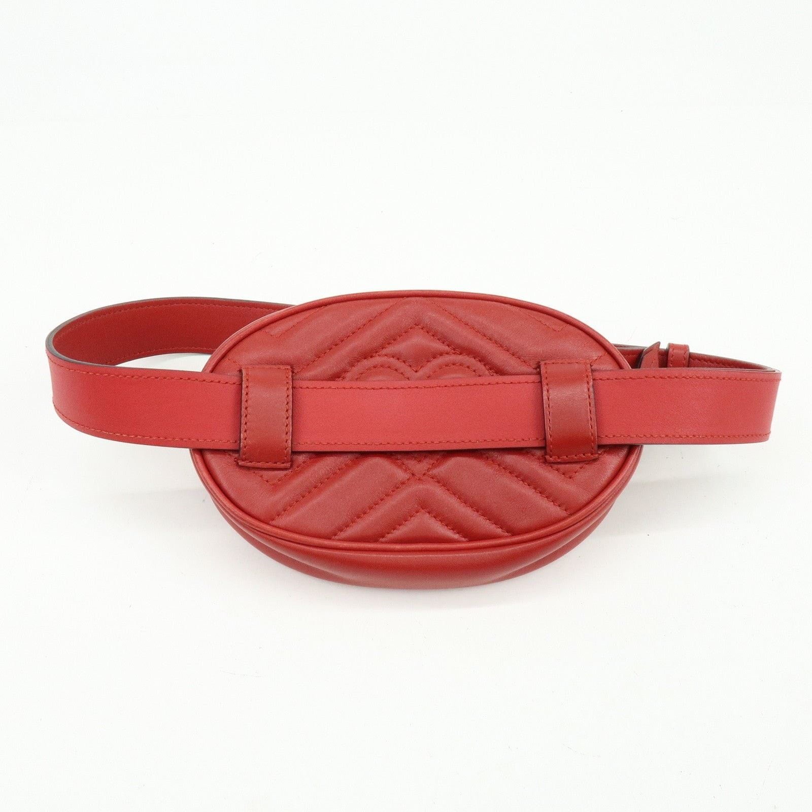 Gucci Gucci GG Marmont Matelasse Leather Belt Bag Red Size ONE SIZE - 2 Thumbnail