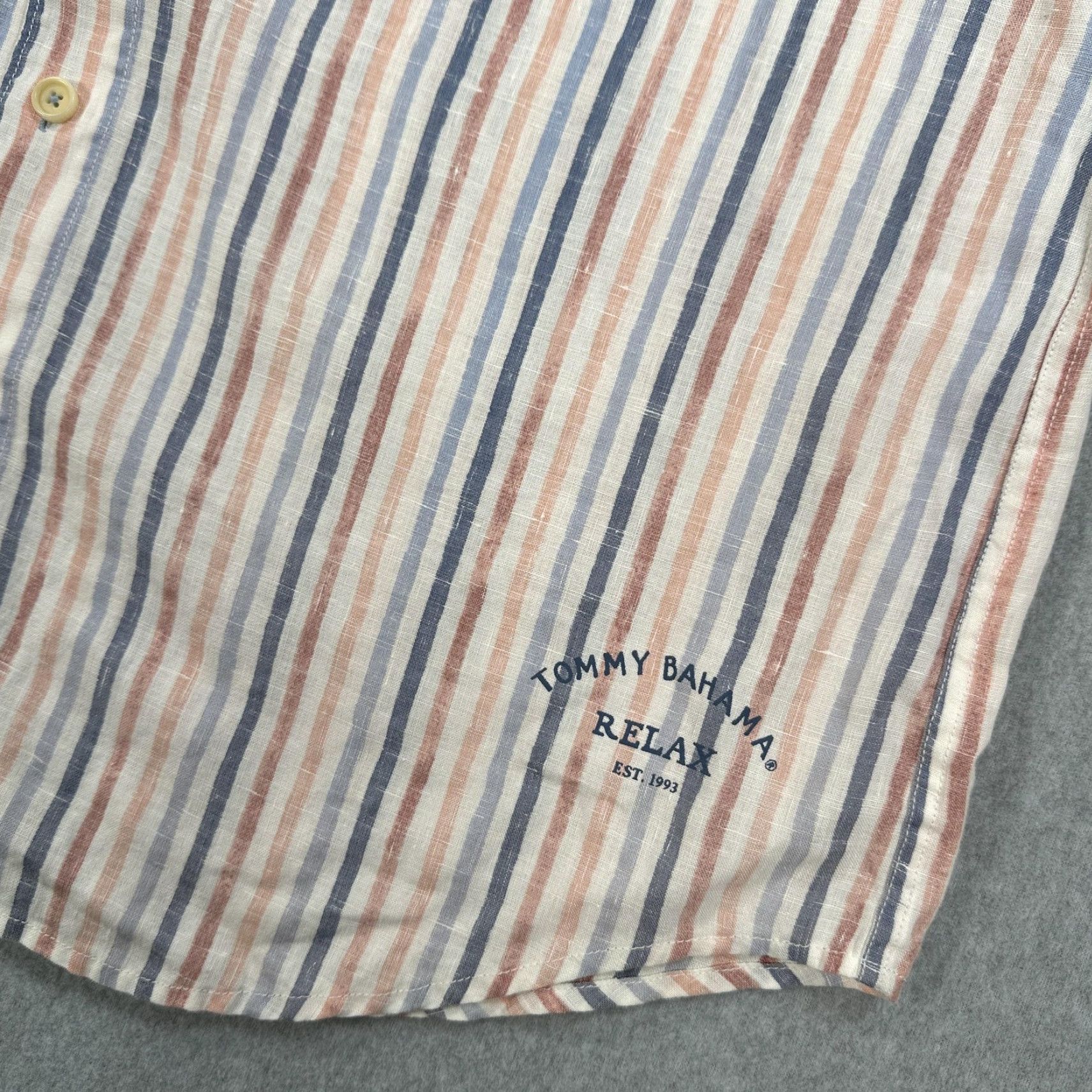 Tommy Bahama Tommy Bahama Sea Vista Stripe Shirt Mens Medium White Relax Button-Up Casual Size US M / EU 48-50 / 2 - 3 Thumbnail